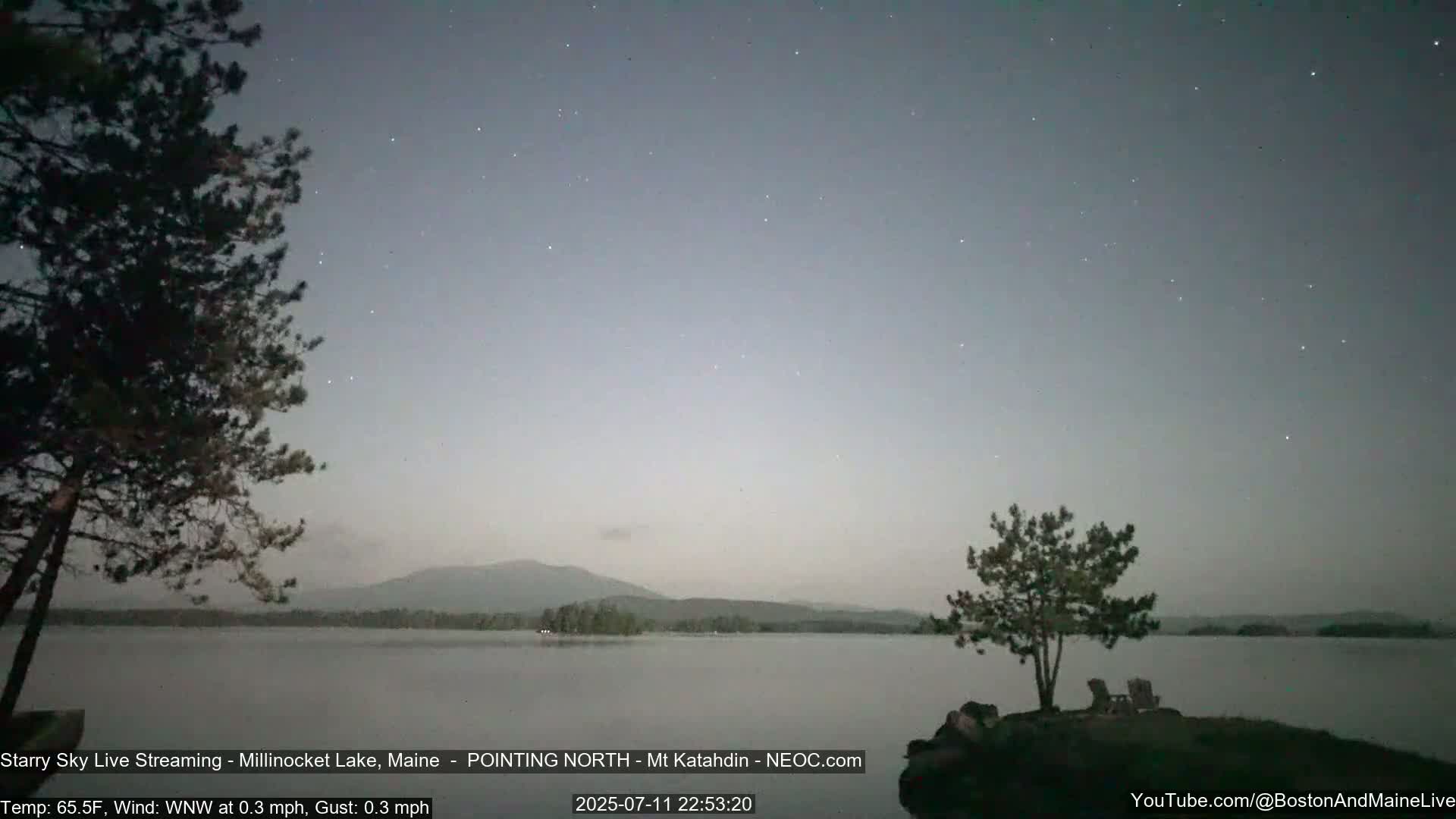 Stars, Aurora, Meteors Live Cam - from Mt Katahdin, Maine  USA