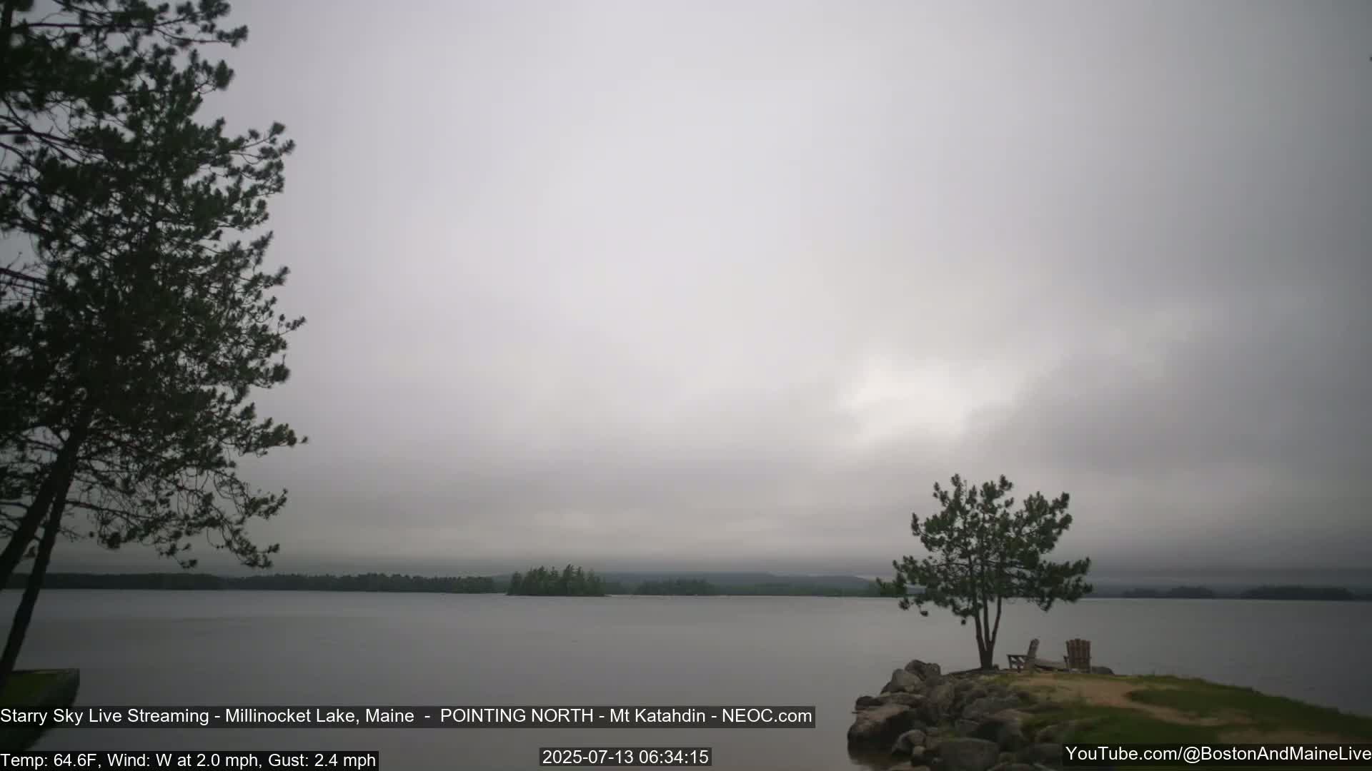 Stars, Aurora, Meteors Live Cam - from Mt Katahdin, Maine  USA
