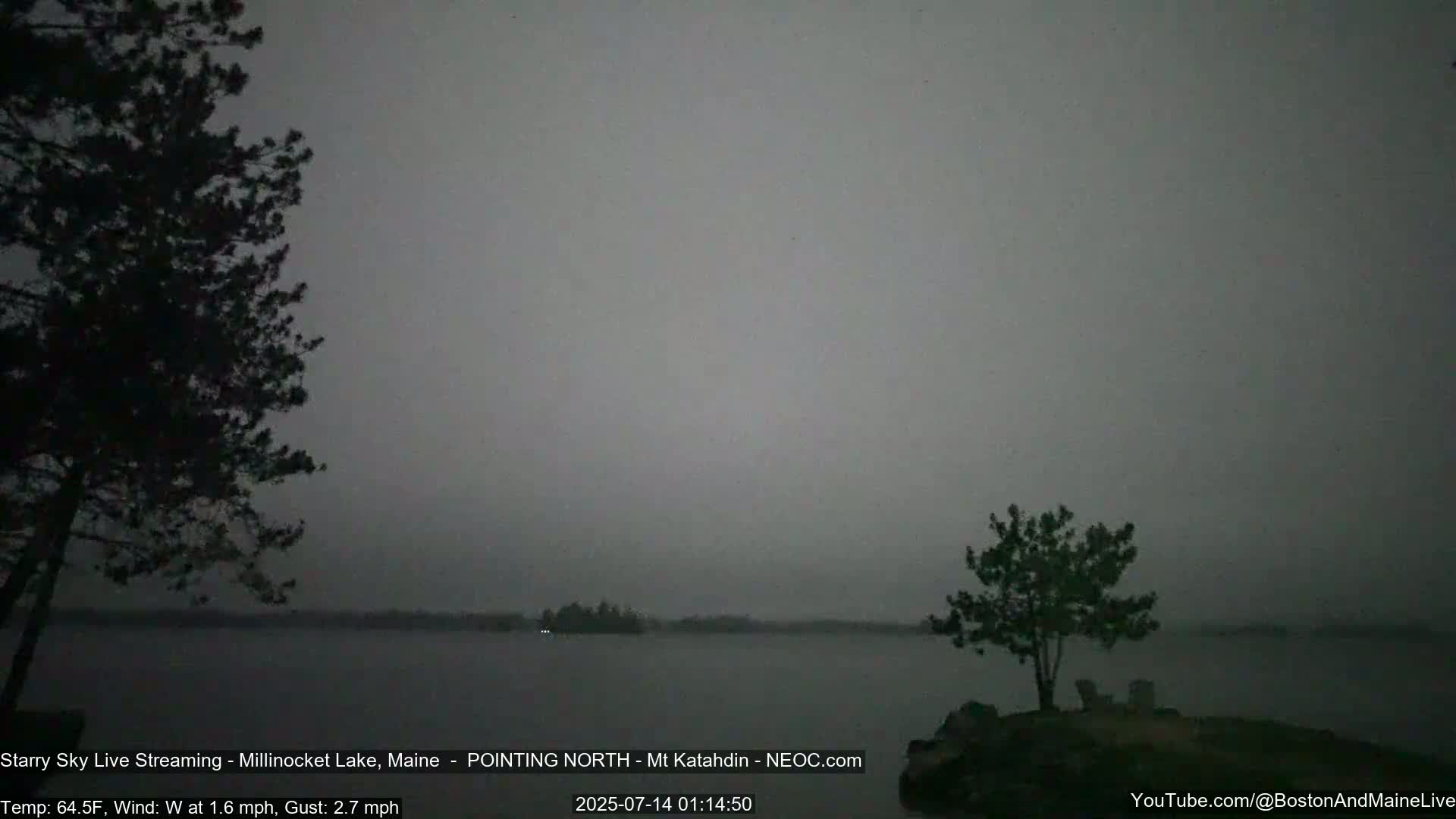 Stars, Aurora, Meteors Live Cam - from Mt Katahdin, Maine  USA