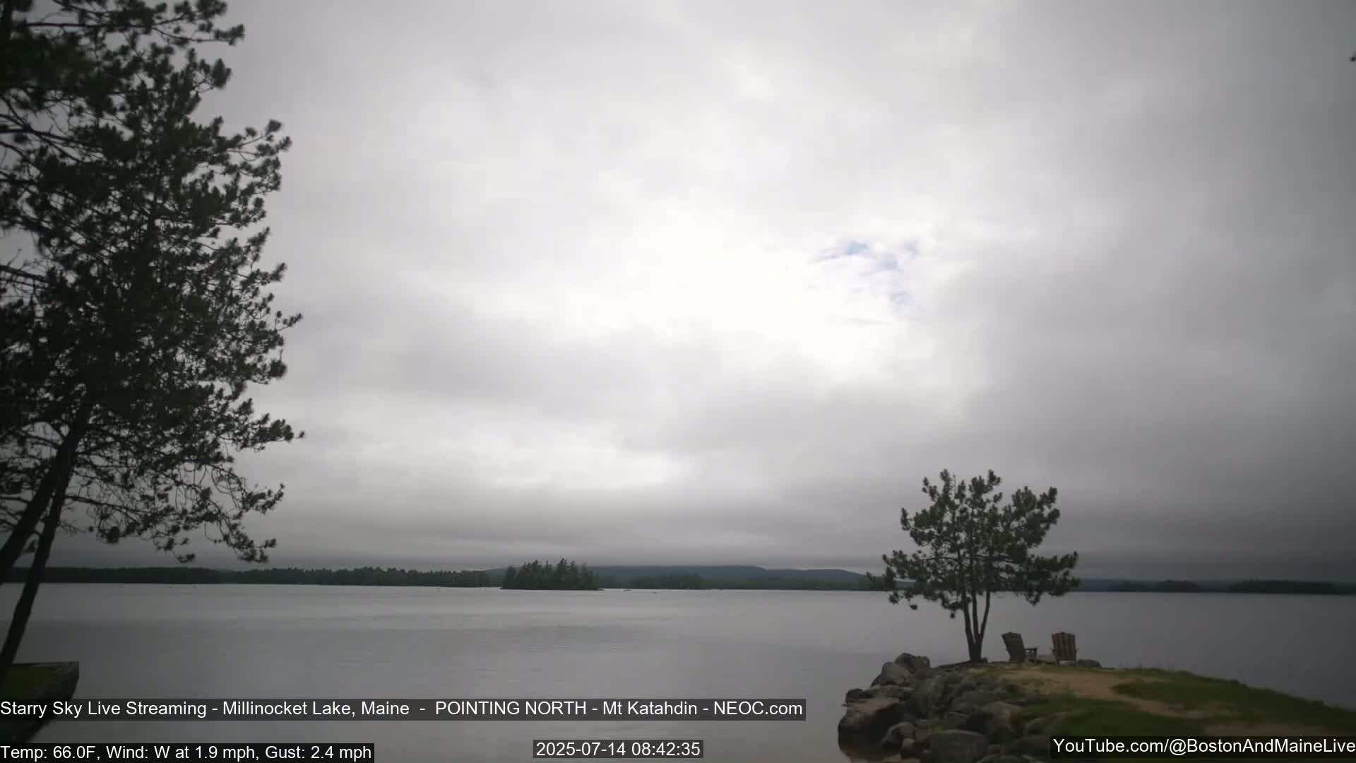 Stars, Aurora, Meteors Live Cam - from Mt Katahdin, Maine  USA