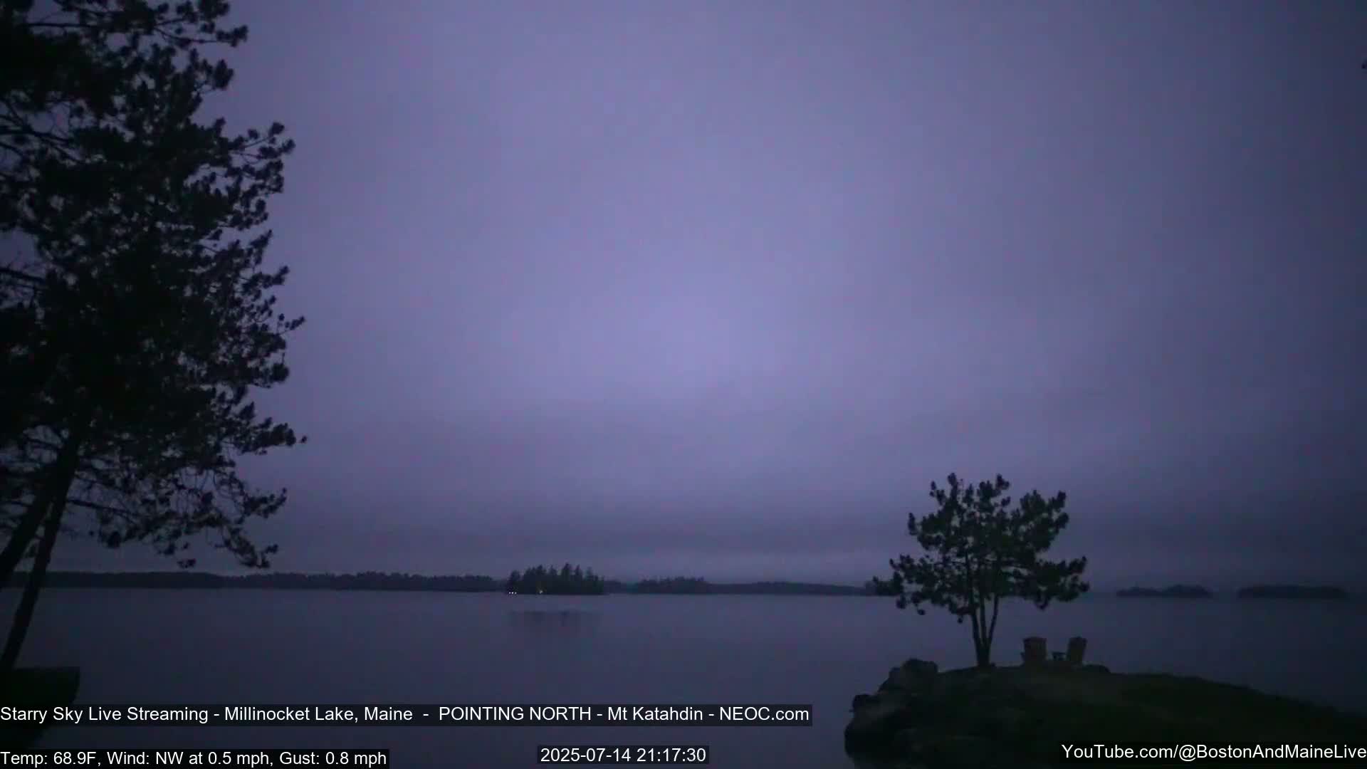 Stars, Aurora, Meteors Live Cam - from Mt Katahdin, Maine  USA