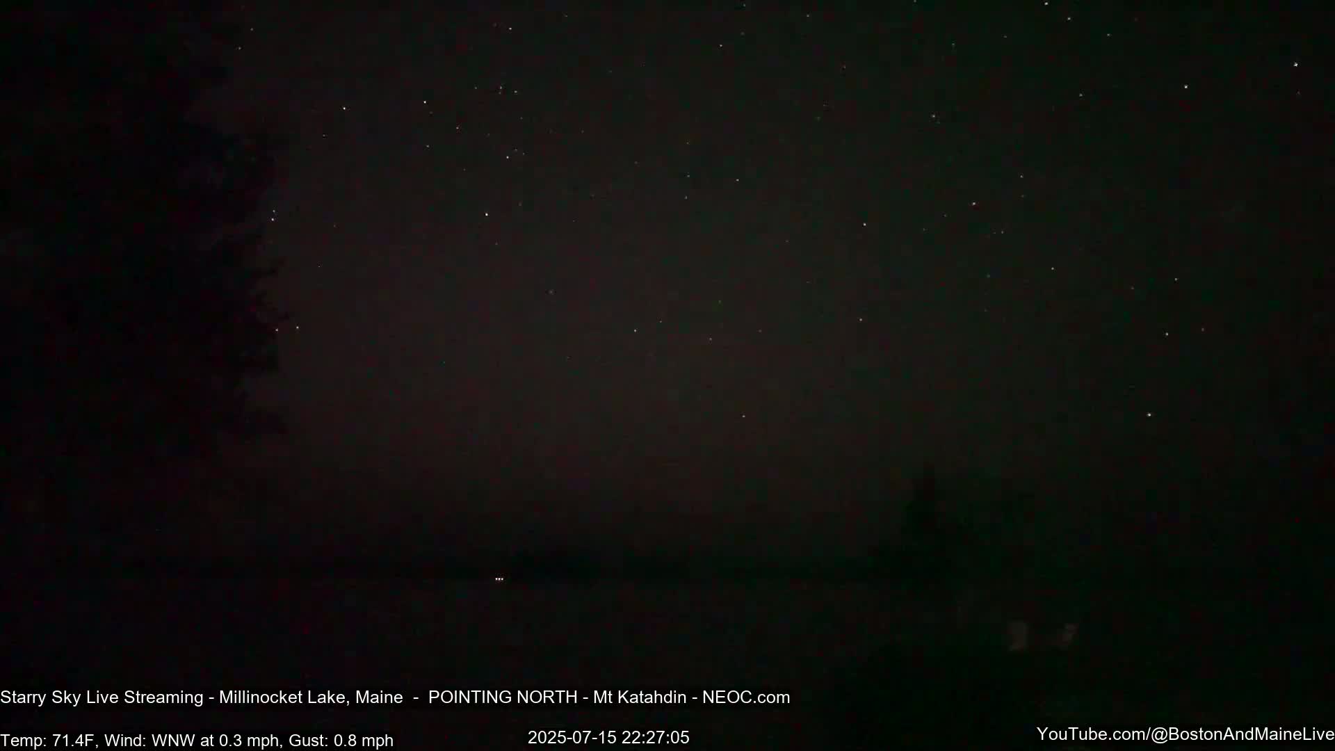 Stars, Aurora, Meteors Live Cam - from Mt Katahdin, Maine  USA