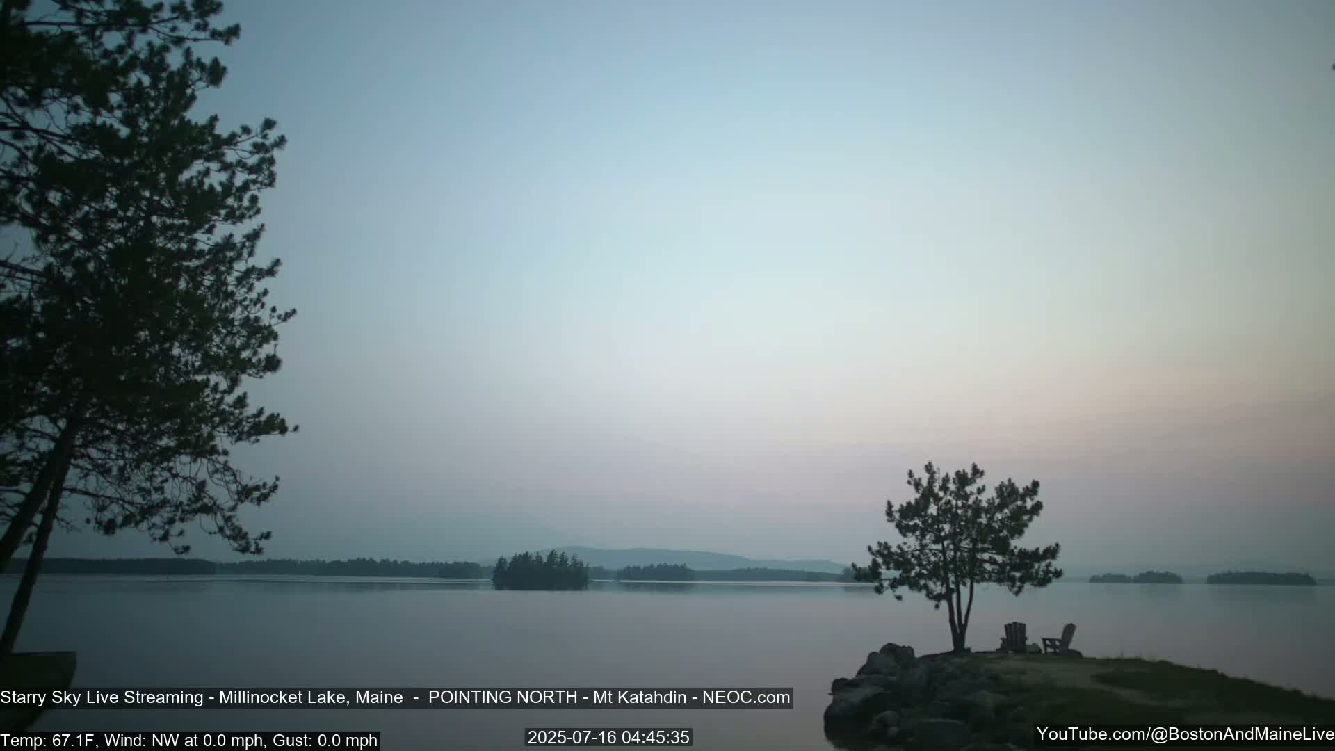 Stars, Aurora, Meteors Live Cam - from Mt Katahdin, Maine  USA