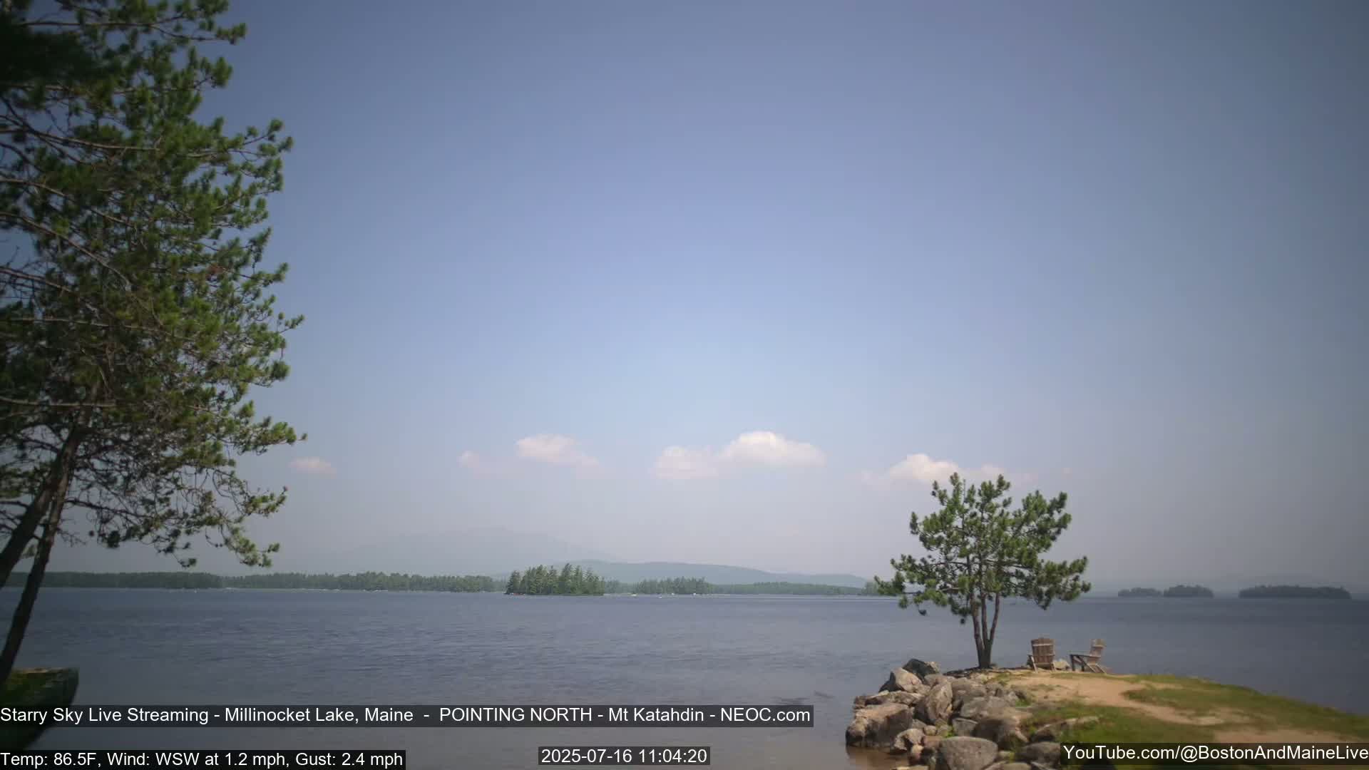 Stars, Aurora, Meteors Live Cam - from Mt Katahdin, Maine  USA