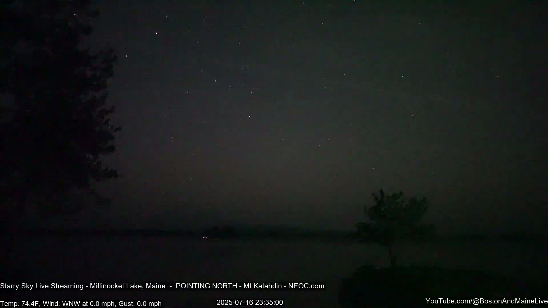 Stars, Aurora, Meteors Live Cam - from Mt Katahdin, Maine  USA