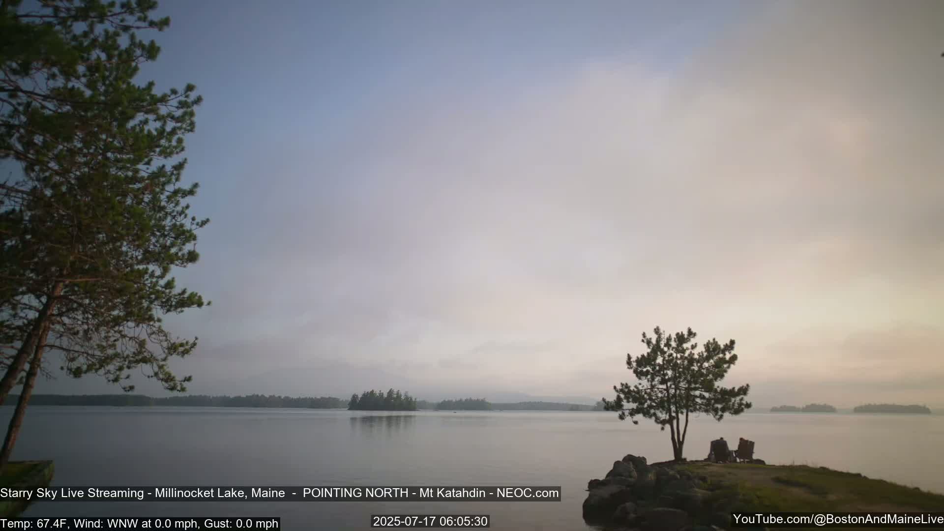 Stars, Aurora, Meteors Live Cam - from Mt Katahdin, Maine  USA