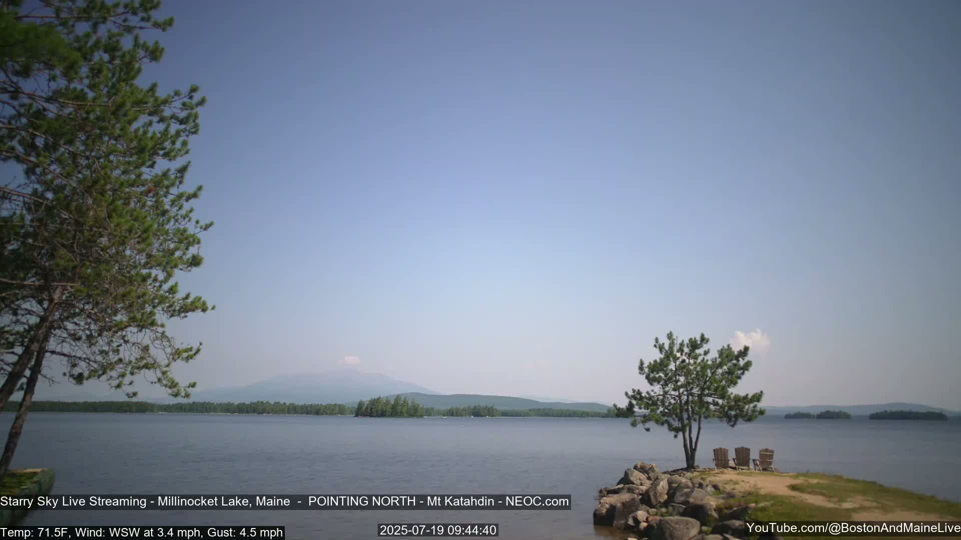 Stars, Aurora, Meteors Live Cam - from Mt Katahdin, Maine  USA