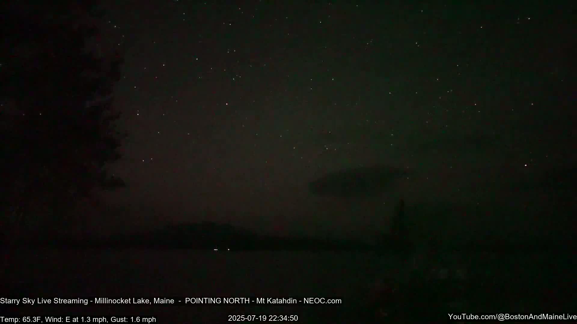 Stars, Aurora, Meteors Live Cam - from Mt Katahdin, Maine  USA