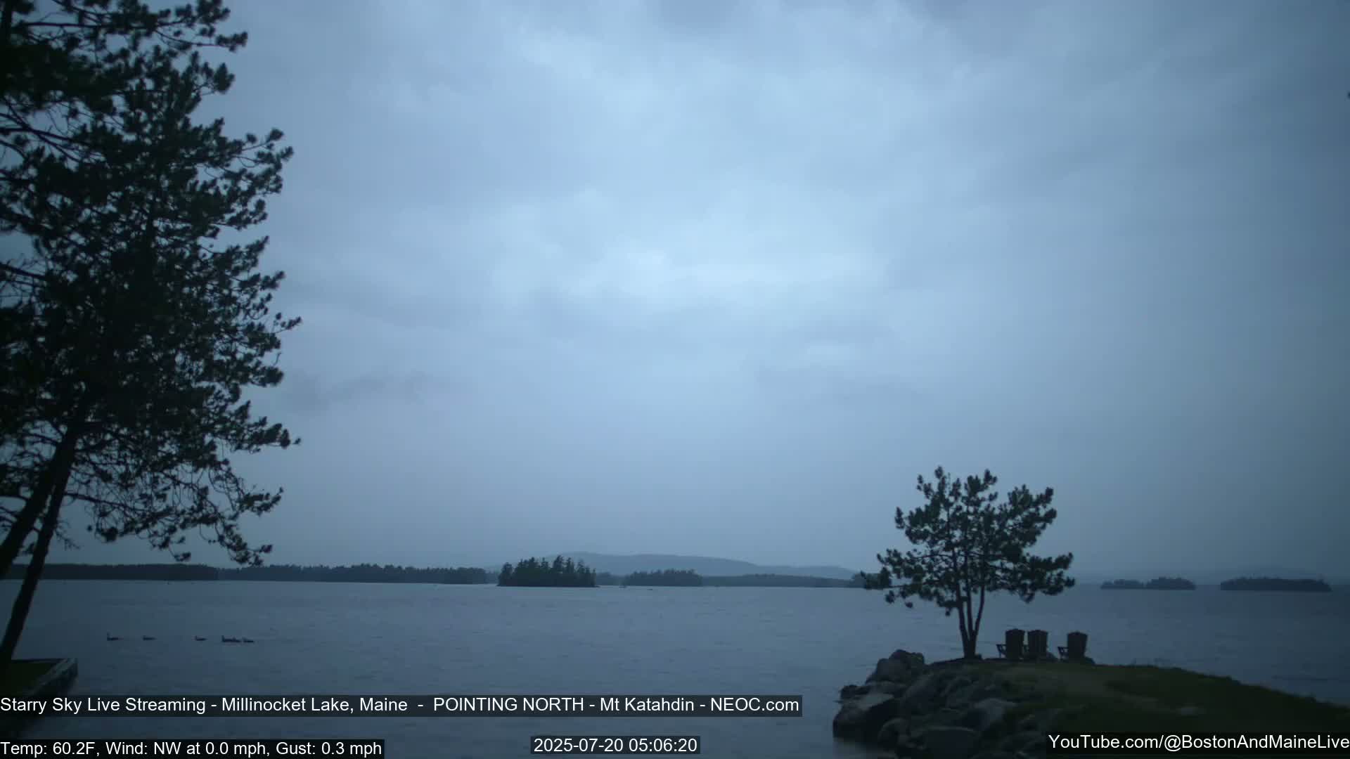 Stars, Aurora, Meteors Live Cam - from Mt Katahdin, Maine  USA