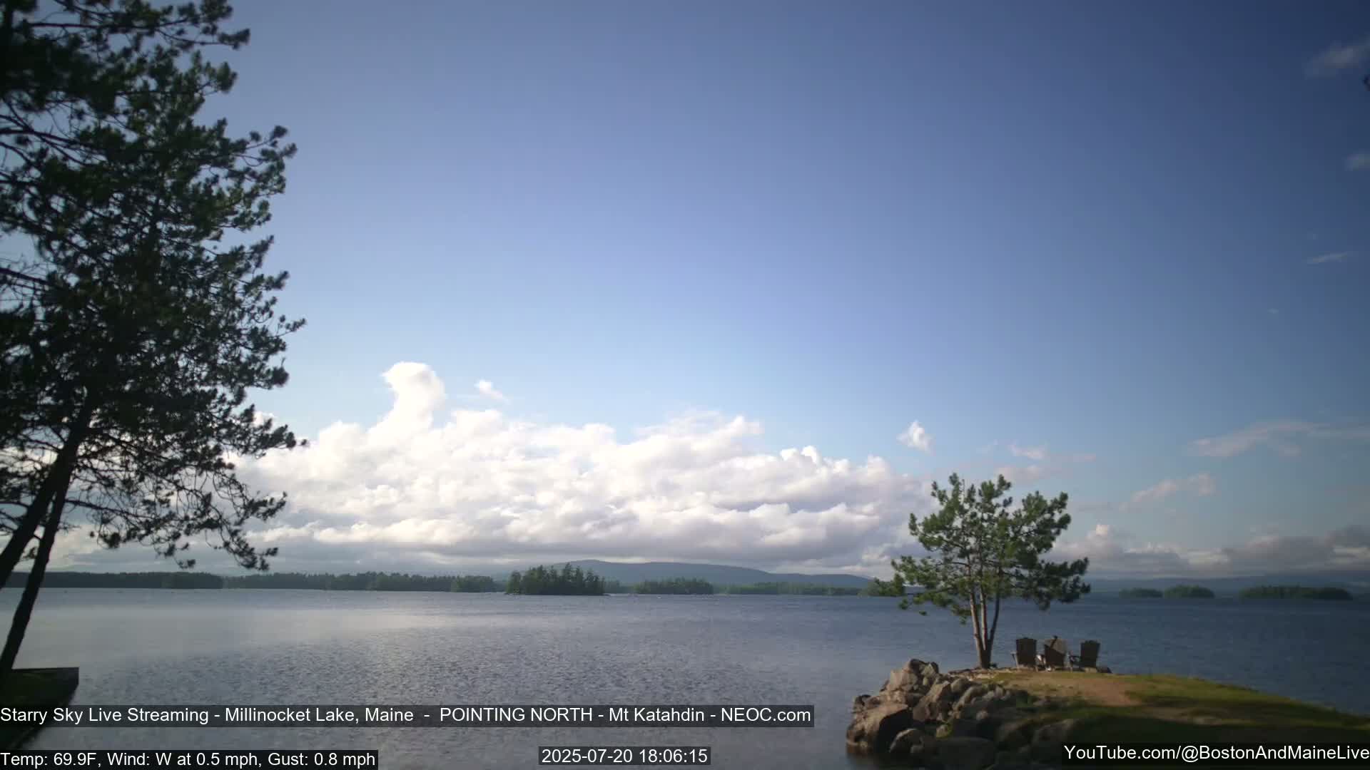 Stars, Aurora, Meteors Live Cam - from Mt Katahdin, Maine  USA