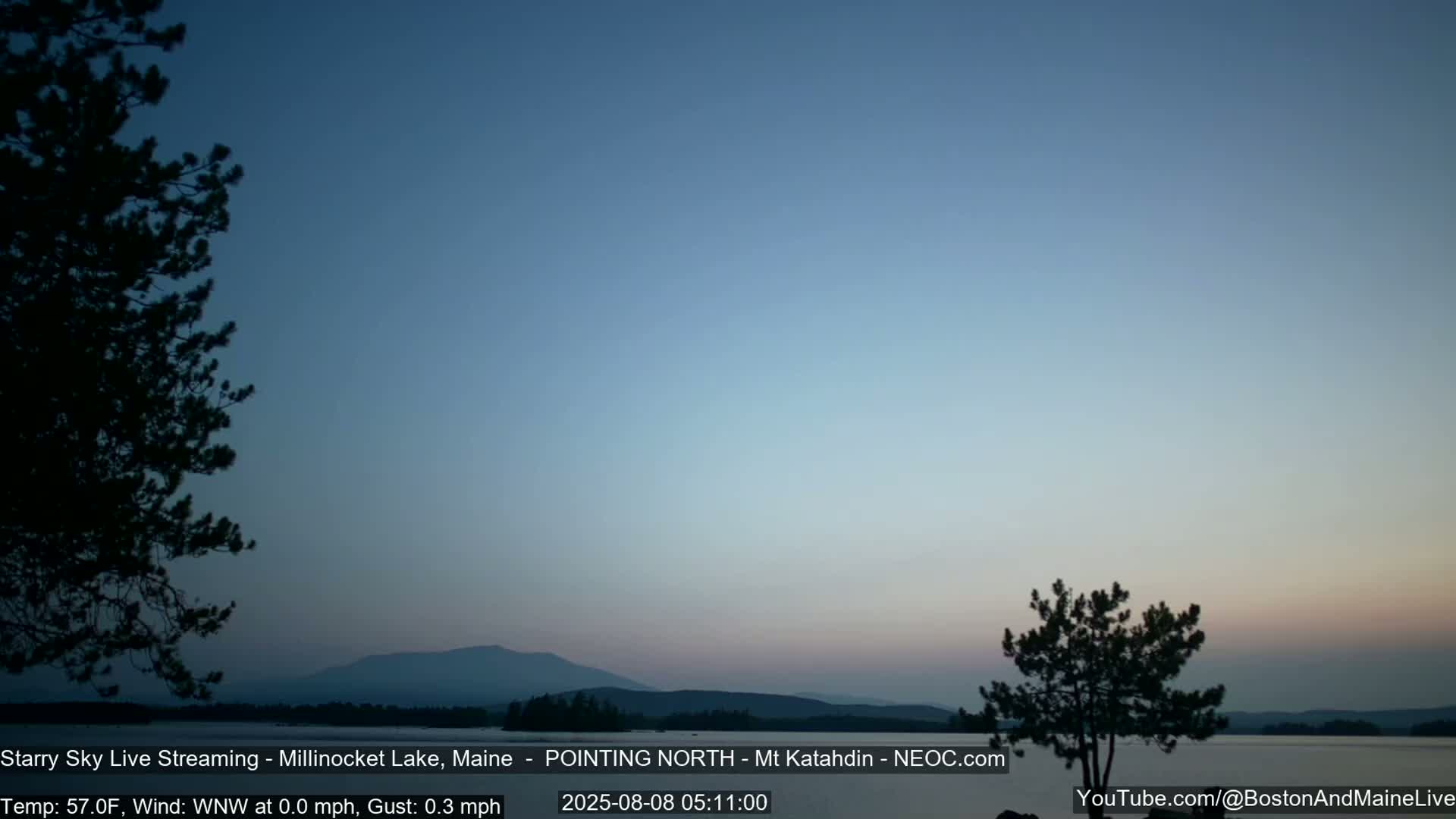 Stars, Aurora, Meteors Live Cam - from Mt Katahdin, Maine  USA