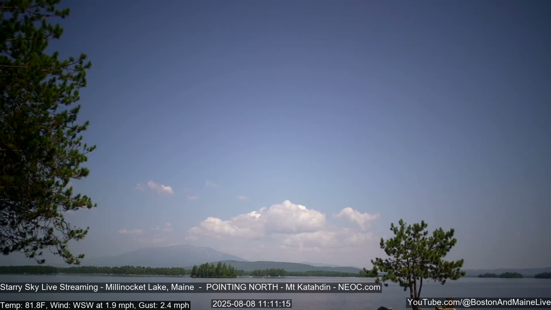 Stars, Aurora, Meteors Live Cam - from Mt Katahdin, Maine  USA