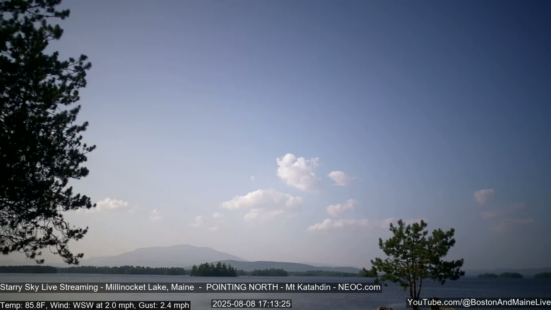 Stars, Aurora, Meteors Live Cam - from Mt Katahdin, Maine  USA