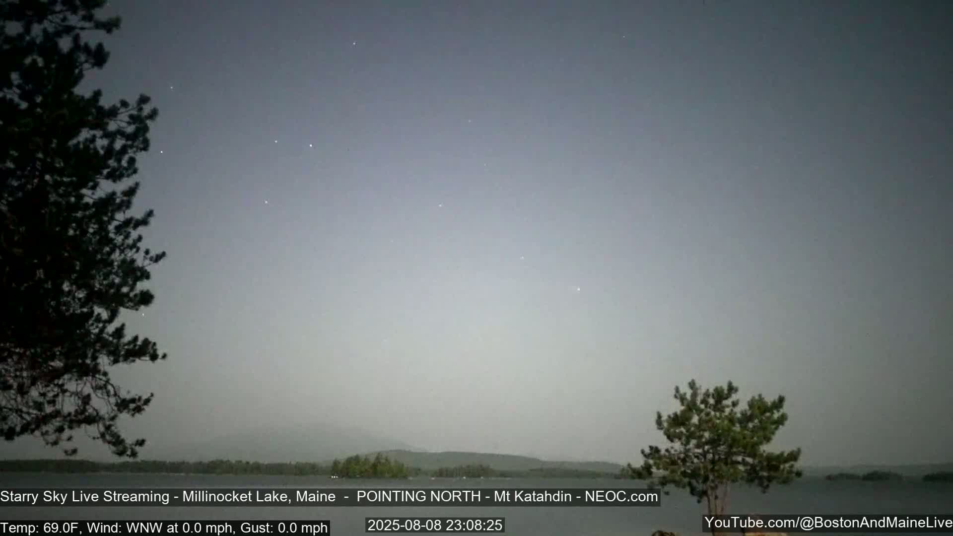 Stars, Aurora, Meteors Live Cam - from Mt Katahdin, Maine  USA