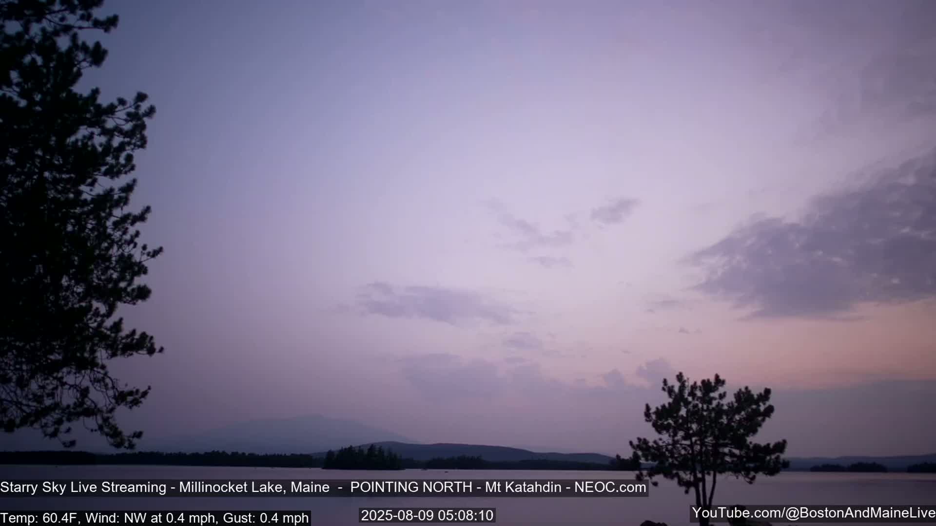 Stars, Aurora, Meteors Live Cam - from Mt Katahdin, Maine  USA