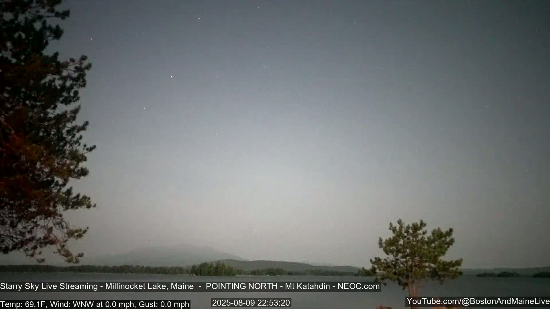 Stars, Aurora, Meteors Live Cam - from Mt Katahdin, Maine  USA