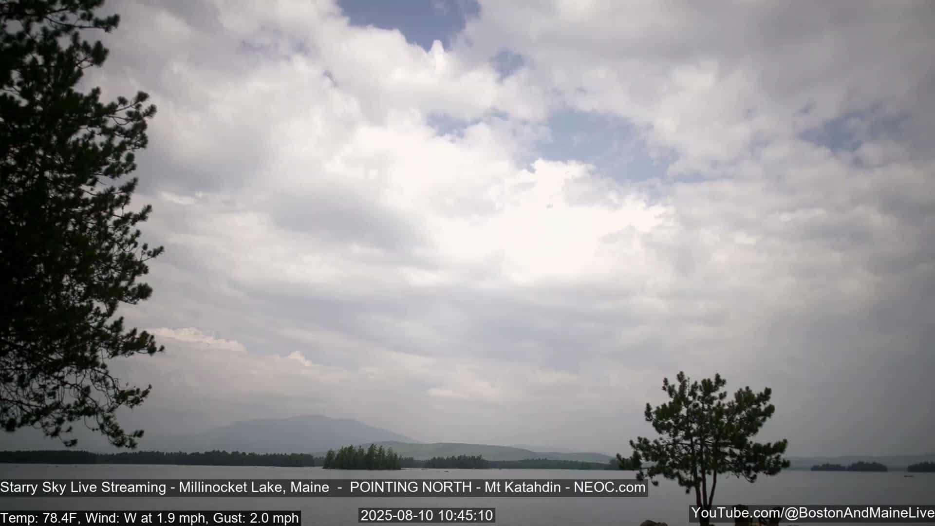 Stars, Aurora, Meteors Live Cam - from Mt Katahdin, Maine  USA