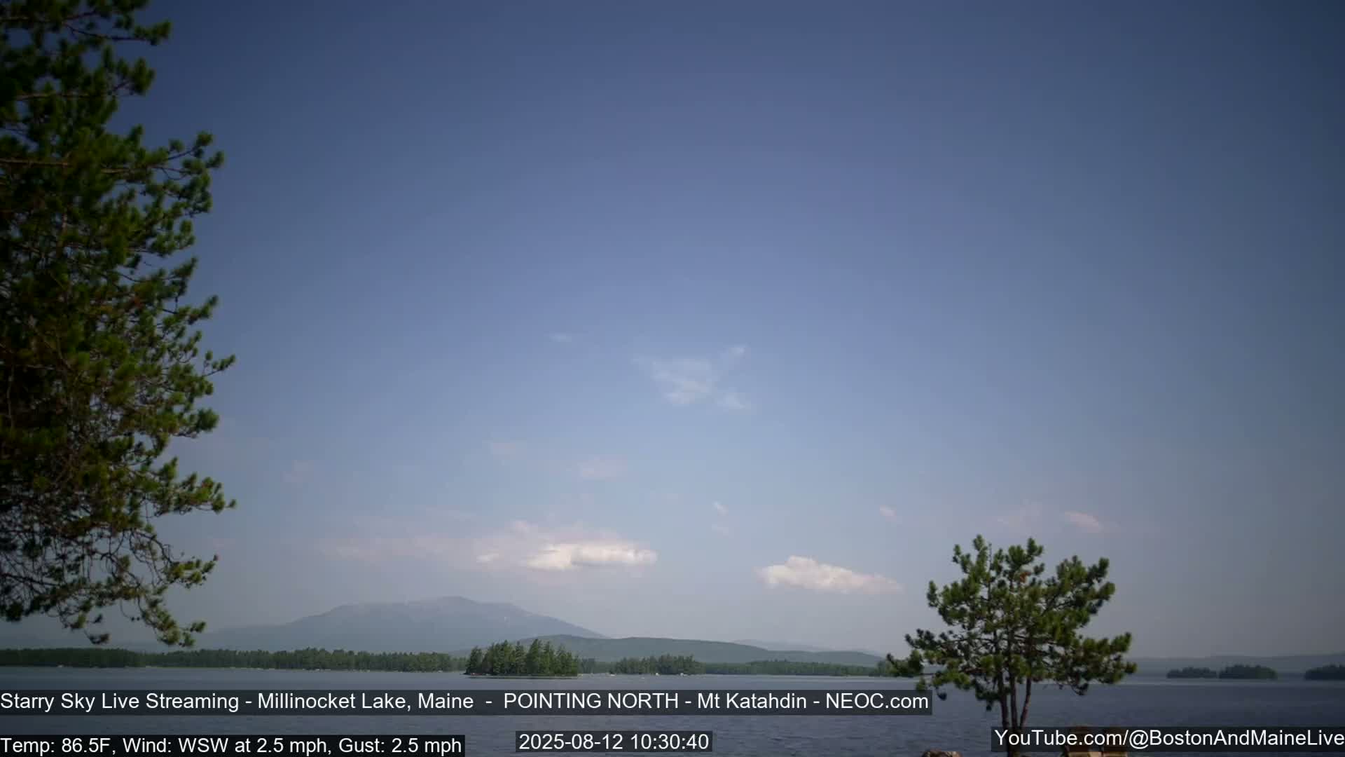 Stars, Aurora, Meteors Live Cam - from Mt Katahdin, Maine  USA