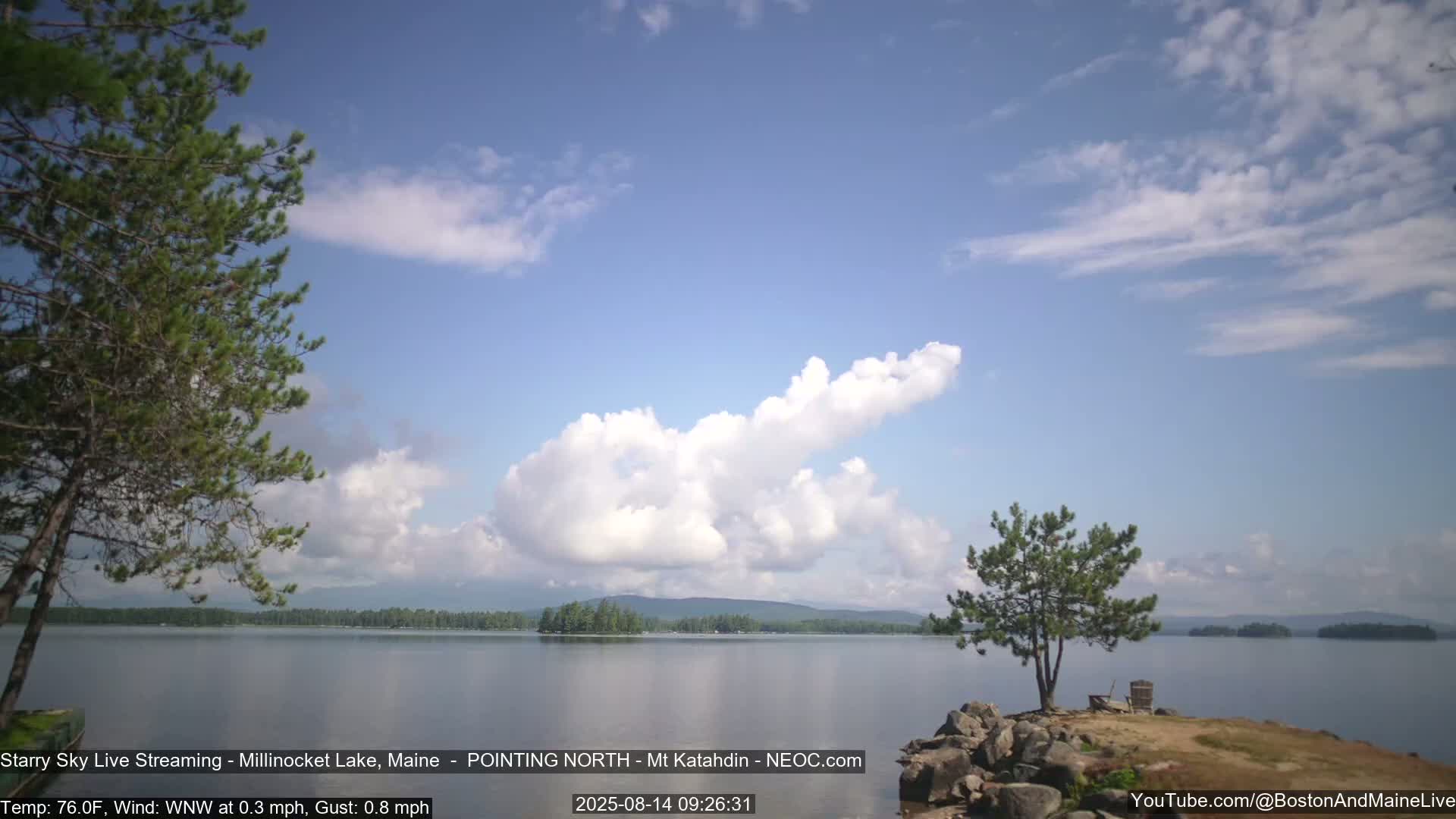 Stars, Aurora, Meteors Live Cam - from Mt Katahdin, Maine  USA