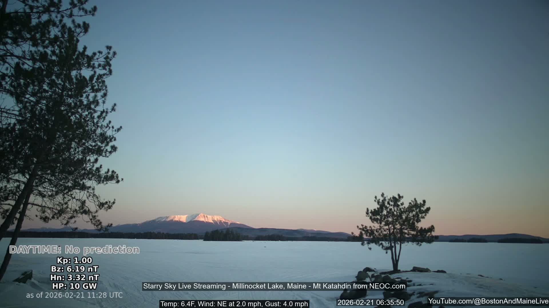 Millinocket Lake, Stars, Aurora, Meteors Live Cam  from Mt Katahdin -  Maine  USA