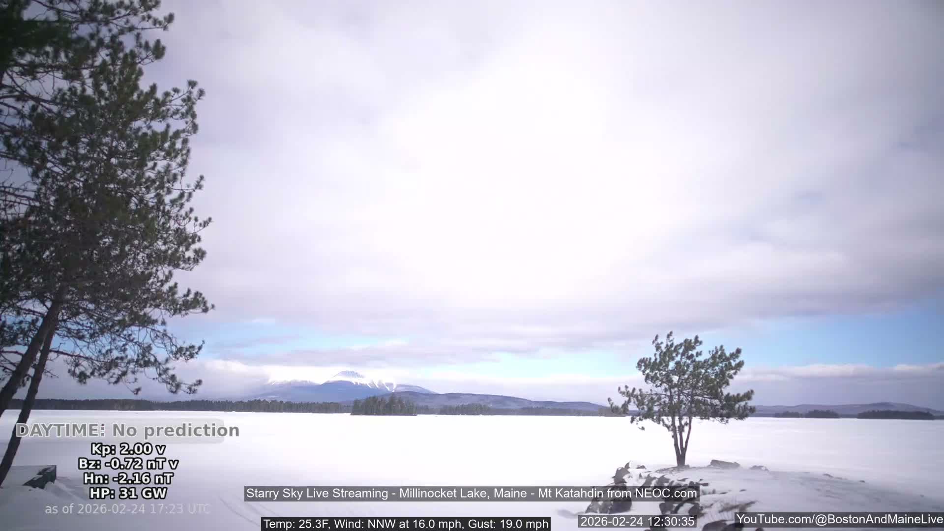 Millinocket Lake, Stars, Aurora, Meteors Live Cam  from Mt Katahdin -  Maine  USA