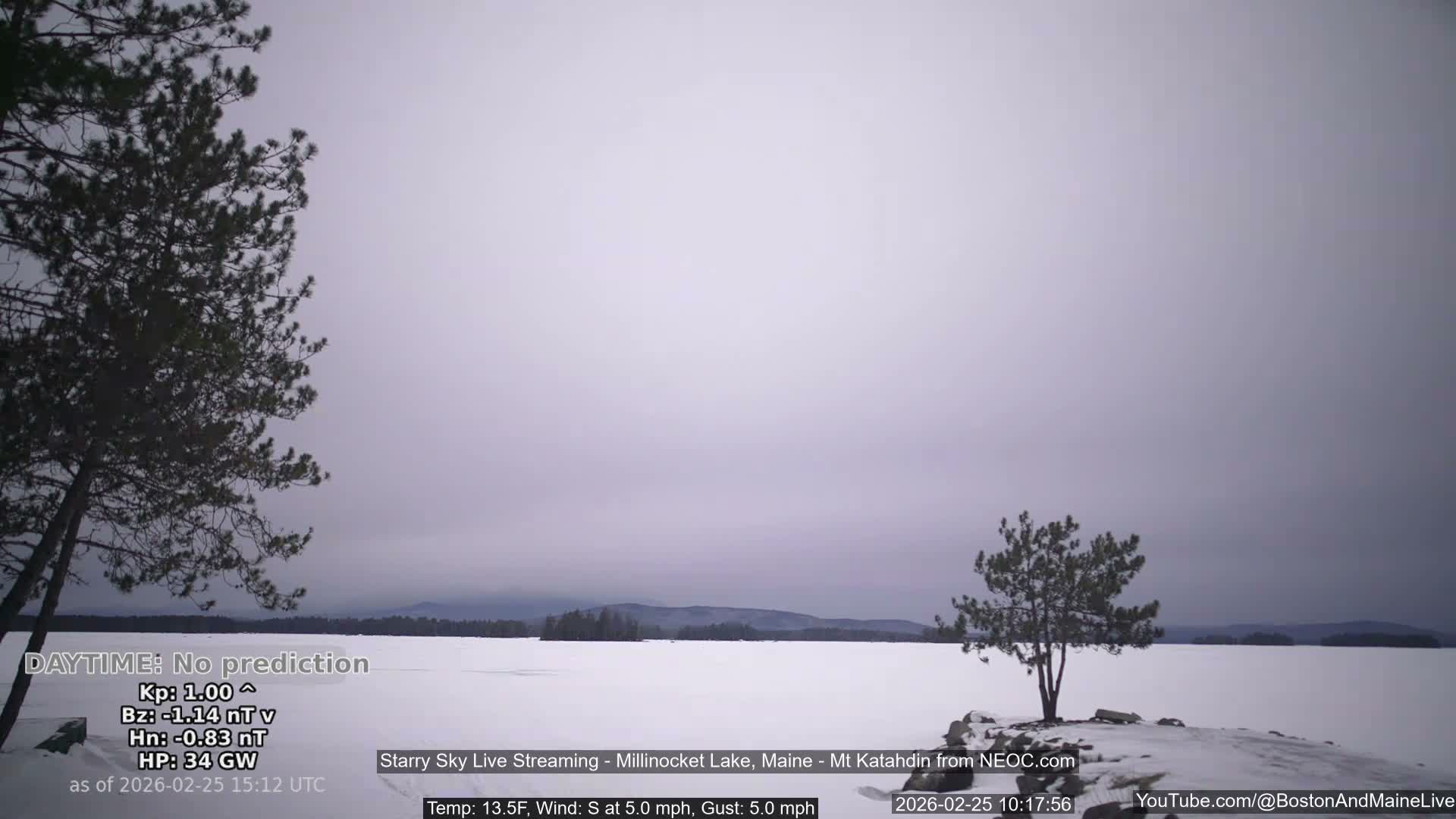 Millinocket Lake, Stars, Aurora, Meteors Live Cam  from Mt Katahdin -  Maine  USA