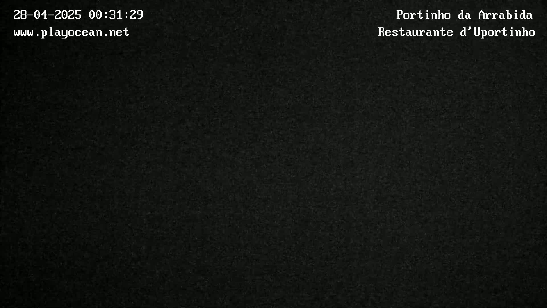 The image shows a completely dark, grainy screen.