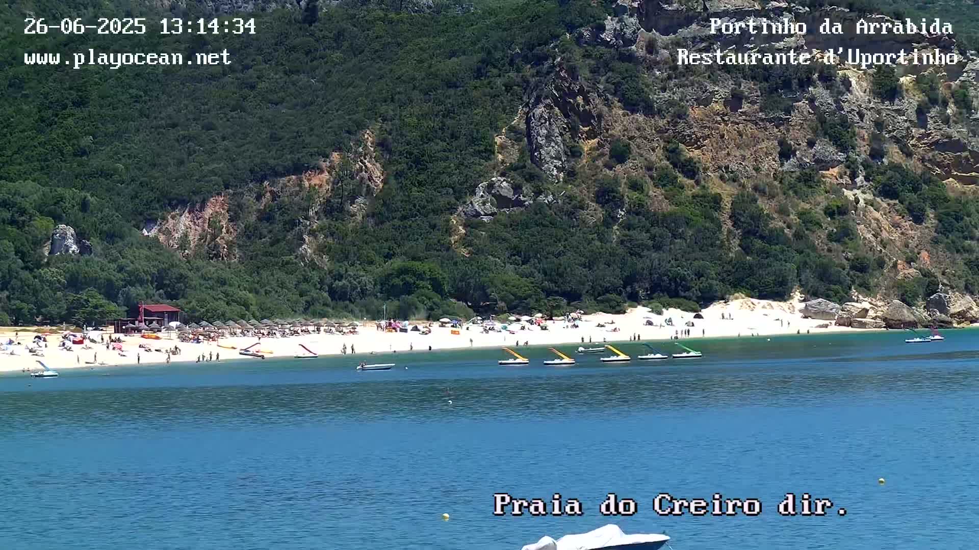 Portinho da Arrabida & Praia do Creiro Beach Live Cam - Sao Lourenco, Setubal, Lisbon, Portugal