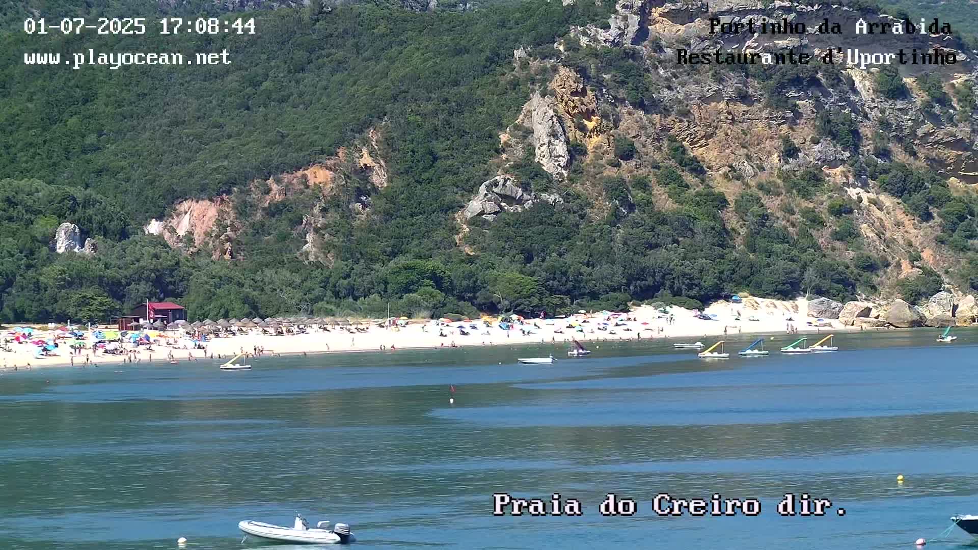 Portinho da Arrabida & Praia do Creiro Beach Live Cam - Sao Lourenco, Setubal, Lisbon, Portugal