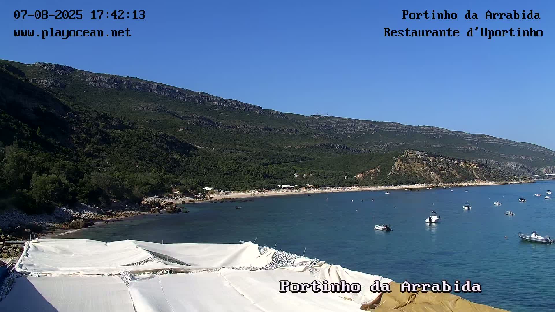 Portinho da Arrabida & Praia do Creiro Beach Live Cam - Sao Lourenco, Setubal, Lisbon, Portugal