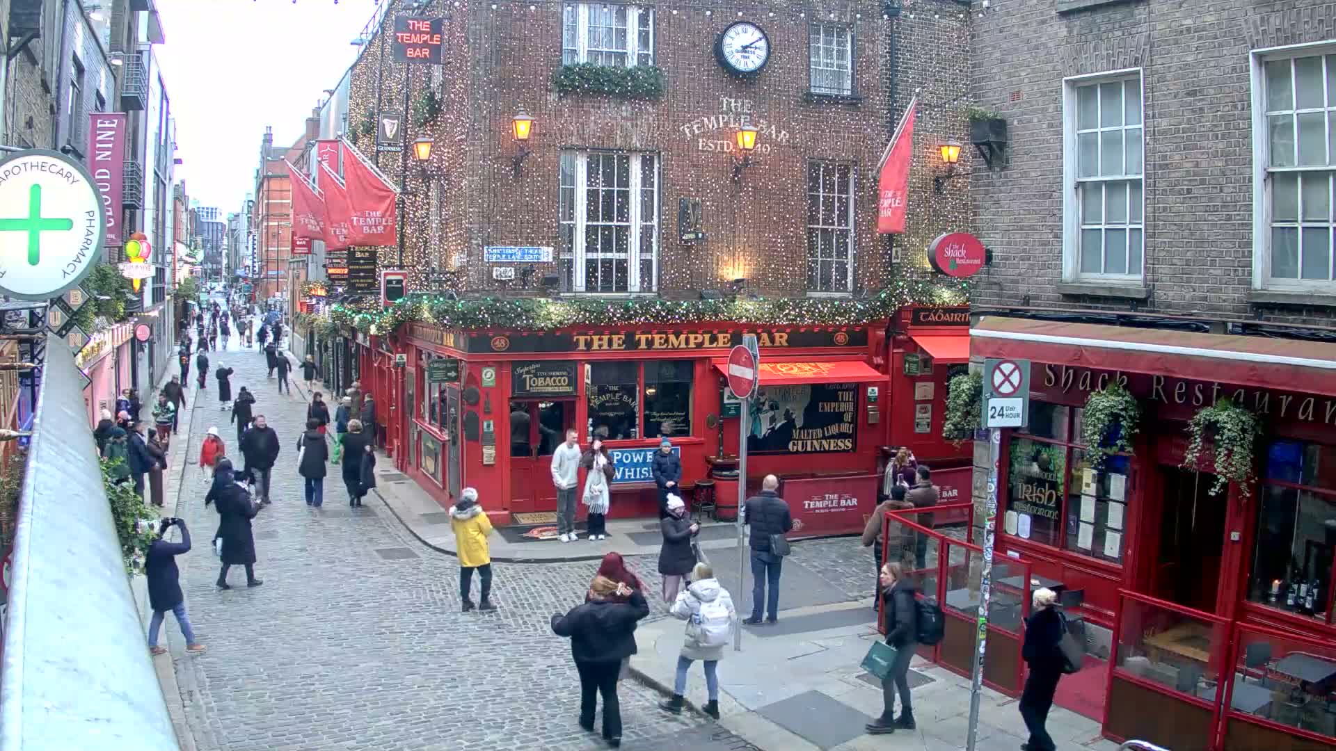South Dublin , 45 Temple Bar Street Live Cam - Dublin,Eastern and Midland, Leinster, Ireland 