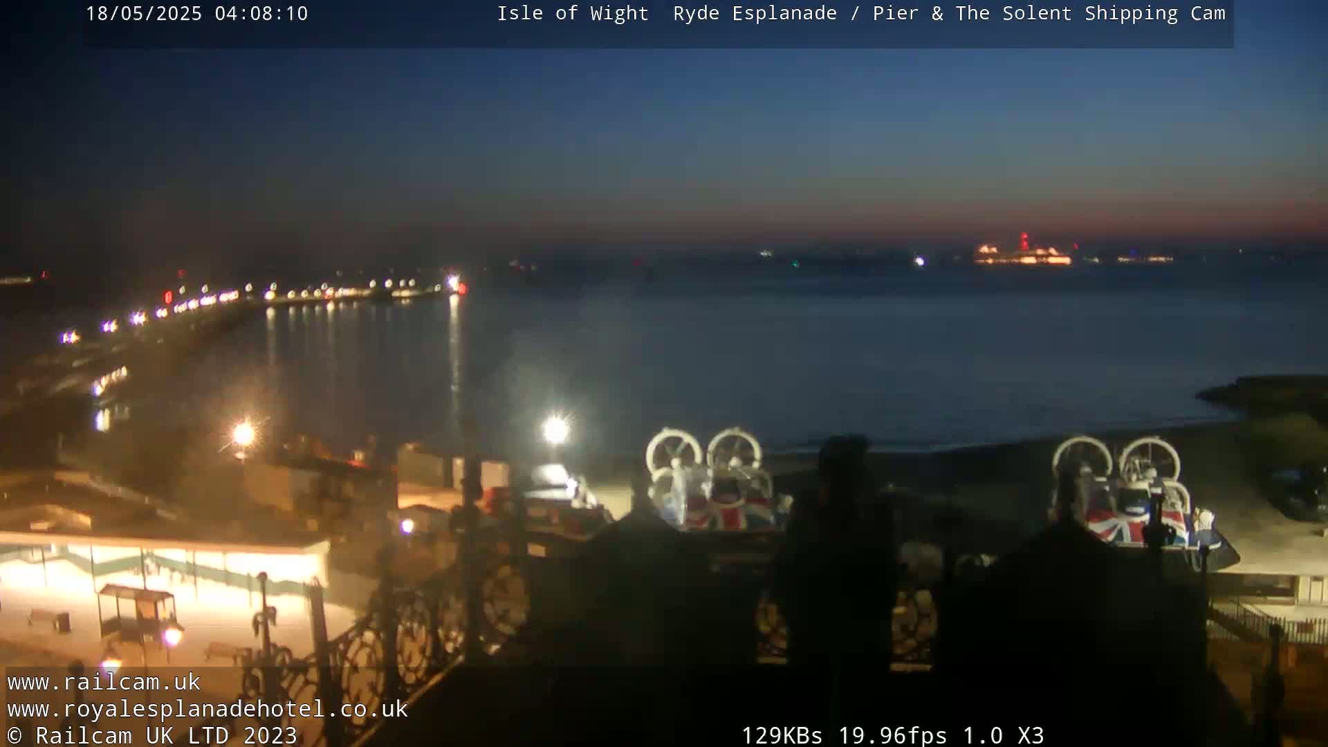 Ryde Pier & Beach Live Cam -Isle Of Wight, South East, England, United Kingdom