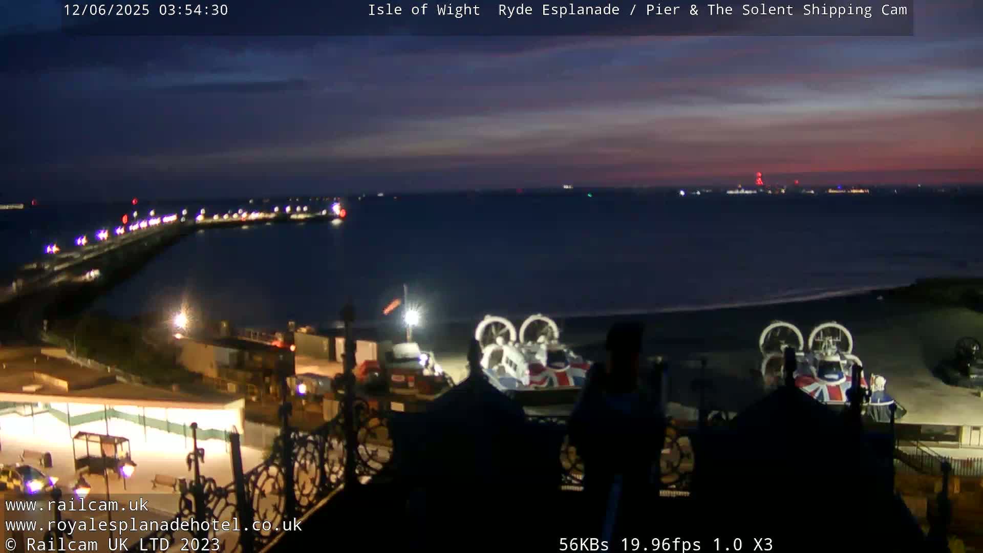 Ryde Pier & Beach Live Cam -Isle Of Wight, South East, England, United Kingdom