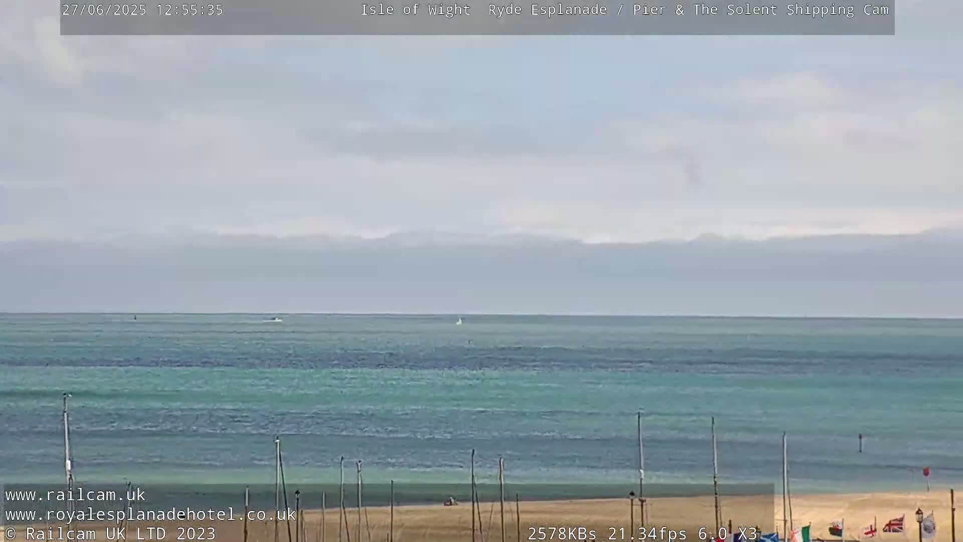Ryde Pier & Beach Live Cam -Isle Of Wight, South East, England, United Kingdom