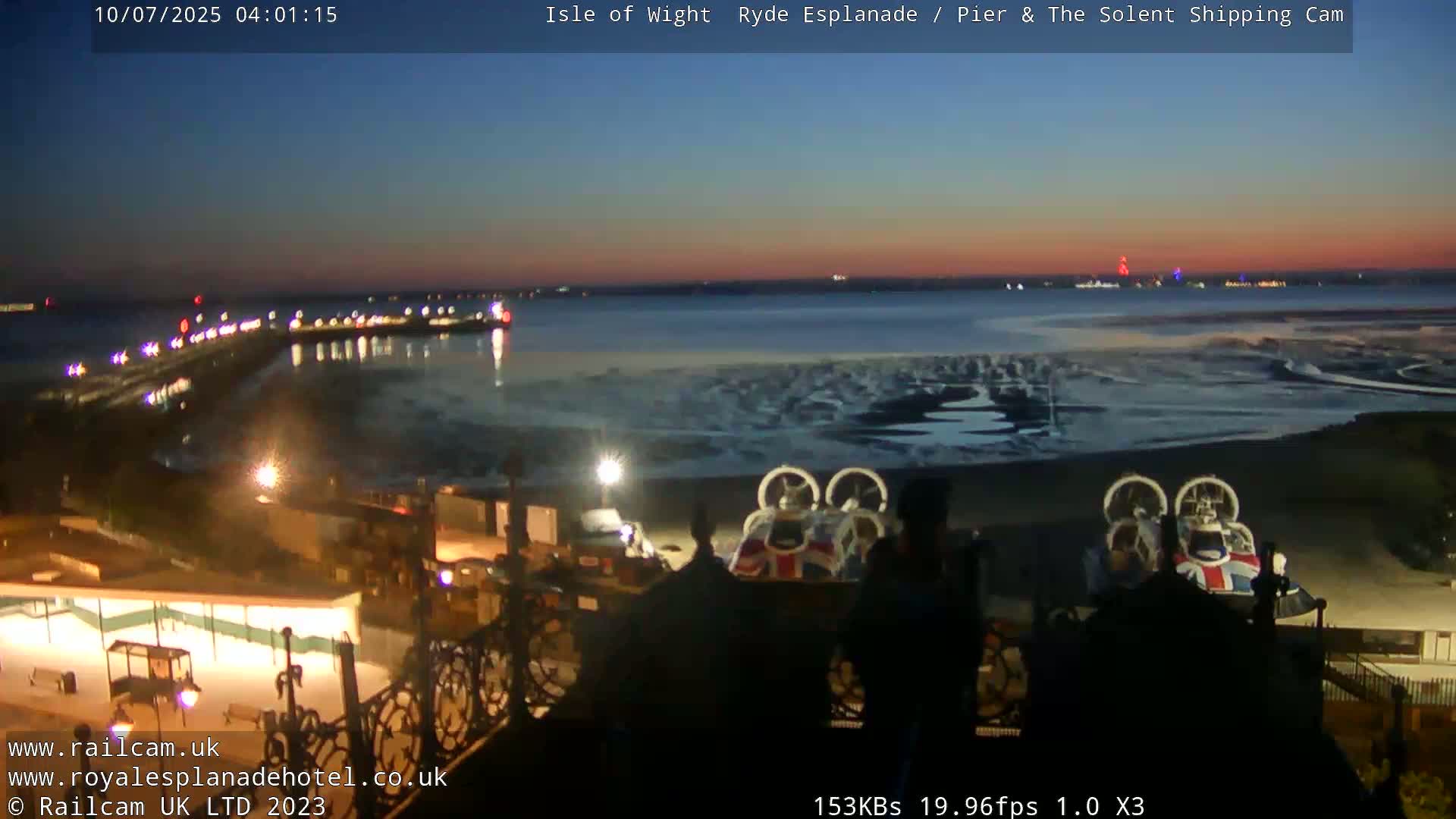Ryde Pier & Beach Live Cam -Isle Of Wight, South East, England, United Kingdom