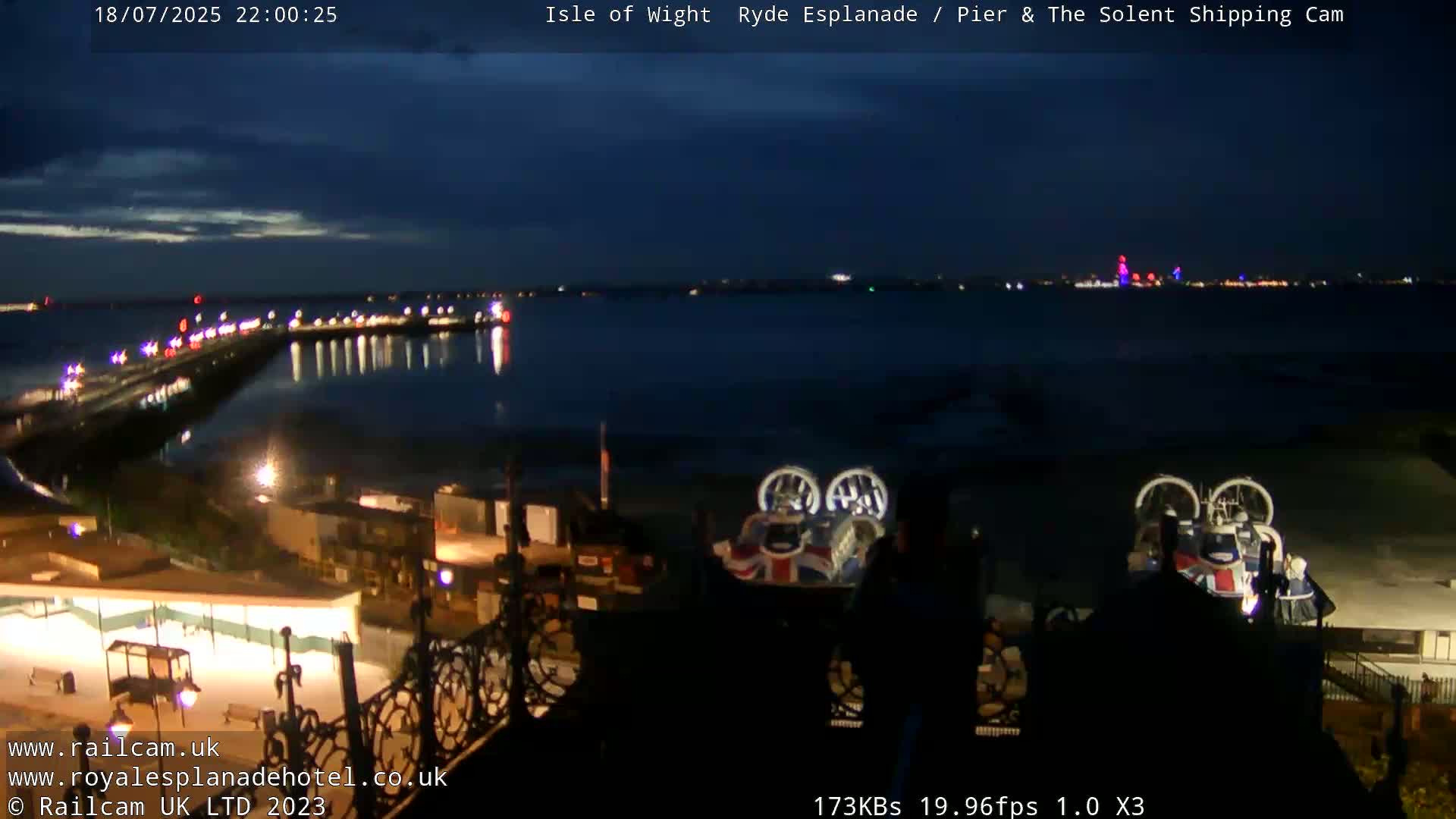 Ryde Pier & Beach Live Cam -Isle Of Wight, South East, England, United Kingdom