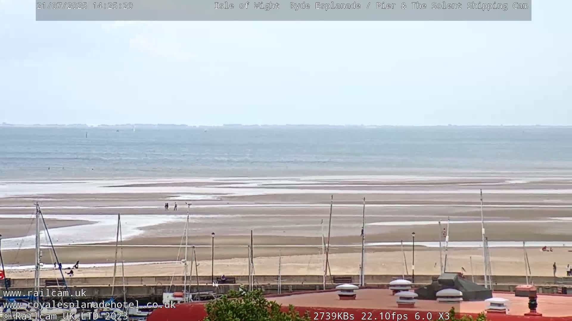 Ryde Pier & Beach Live Cam -Isle Of Wight, South East, England, United Kingdom