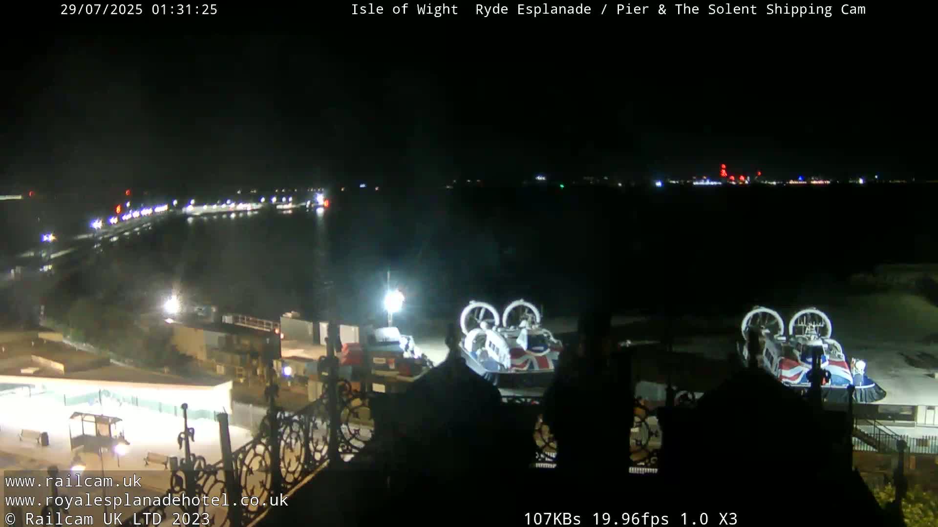Ryde Pier & Beach Live Cam -Isle Of Wight, South East, England, United Kingdom