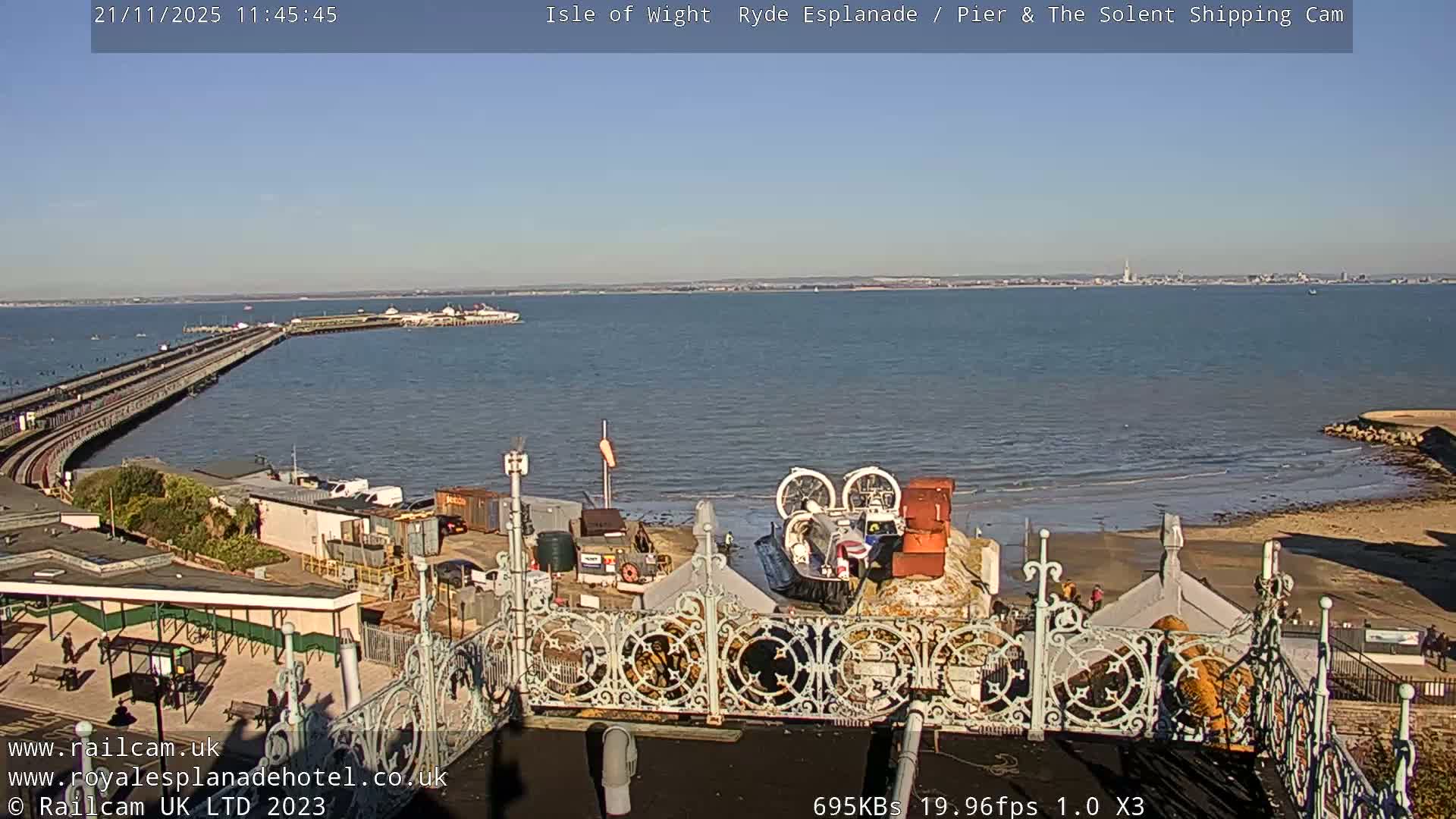 Ryde Pier & Beach Live Cam -Isle Of Wight, South East, England, United Kingdom