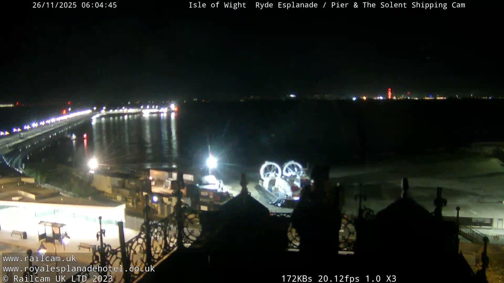 Ryde Pier & Beach Live Cam -Isle Of Wight, South East, England, United Kingdom
