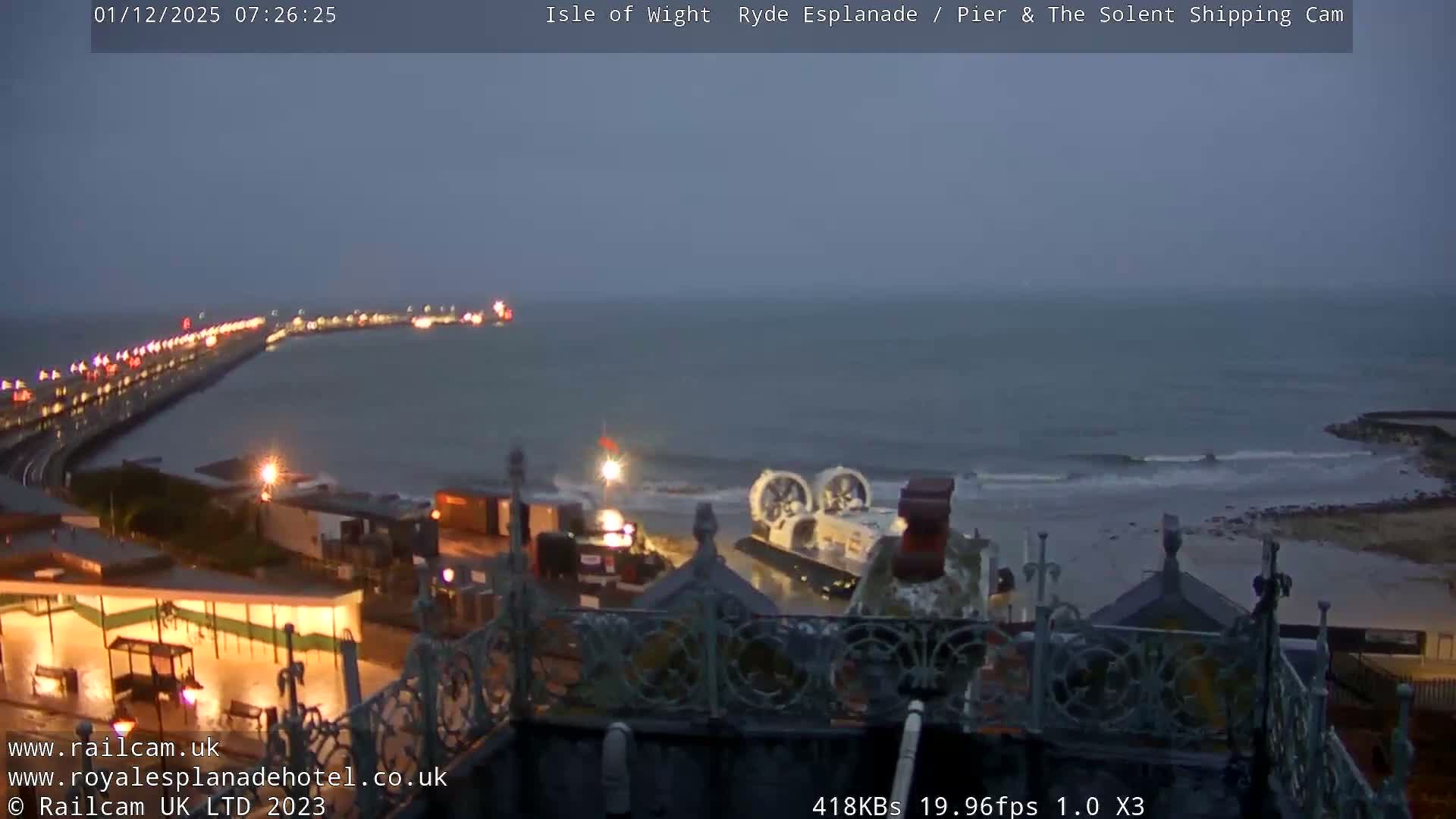 Ryde Pier & Beach Live Cam -Isle Of Wight, South East, England, United Kingdom