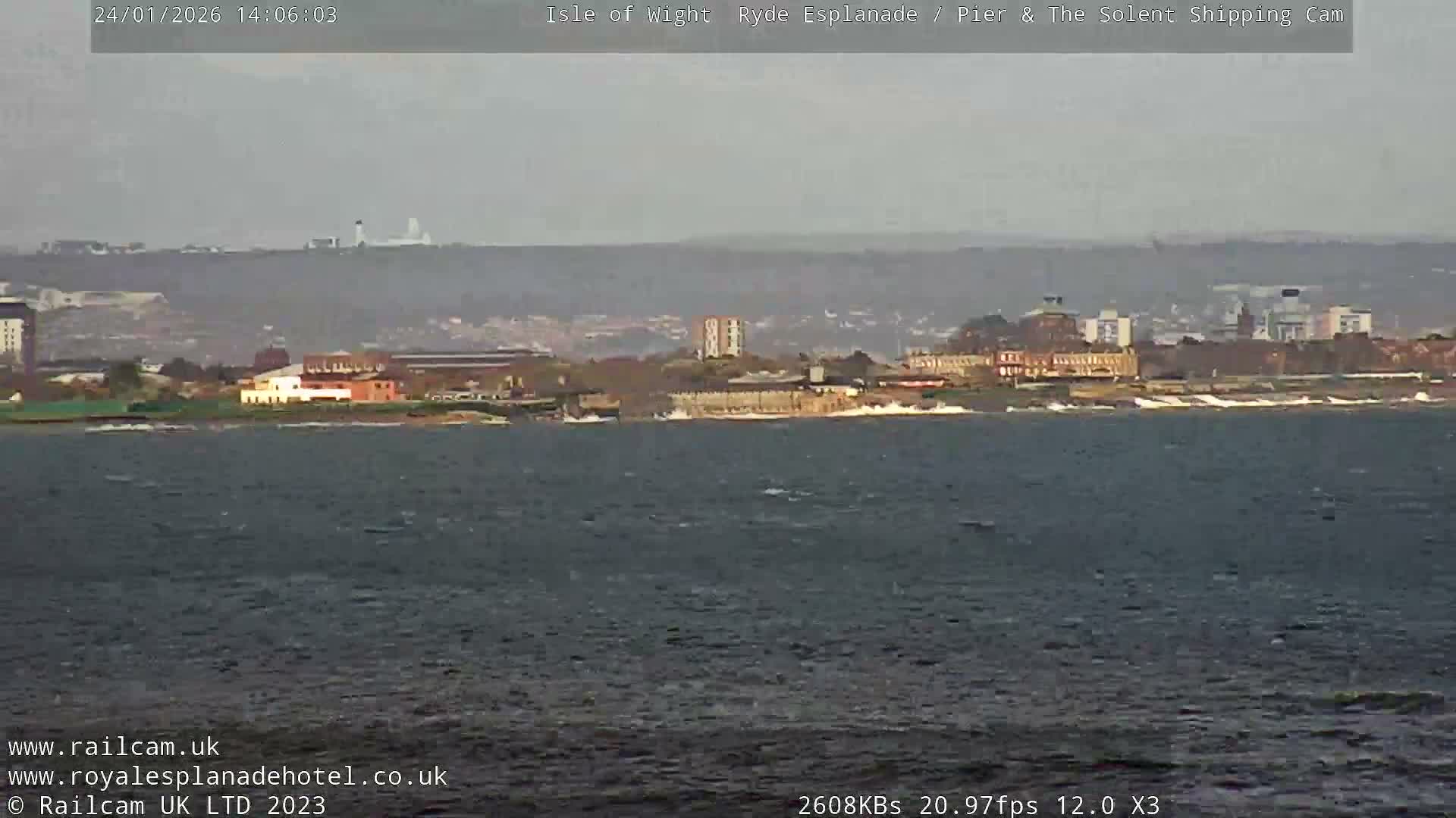 Ryde Pier & Beach Live Cam -Isle Of Wight, South East, England, United Kingdom