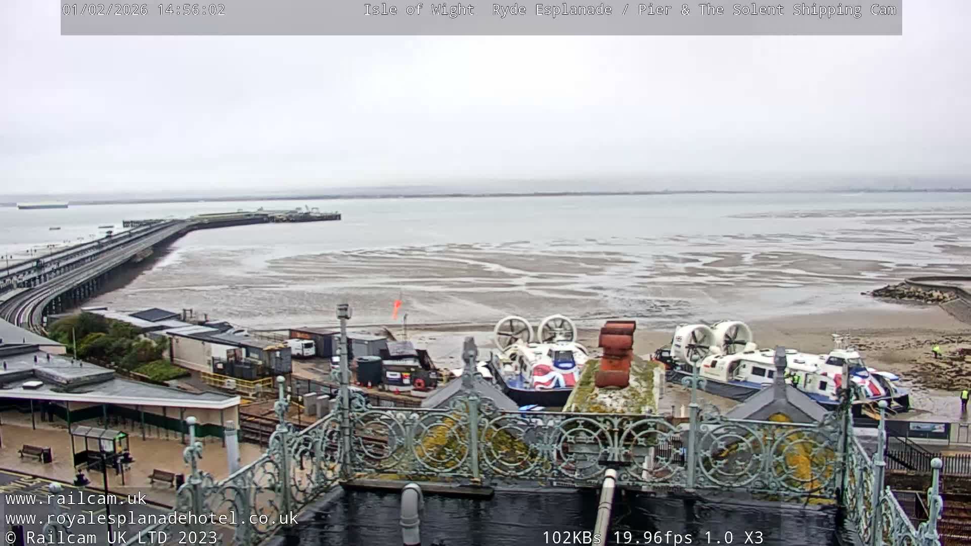 Ryde Pier & Beach Live Cam -Isle Of Wight, South East, England, United Kingdom