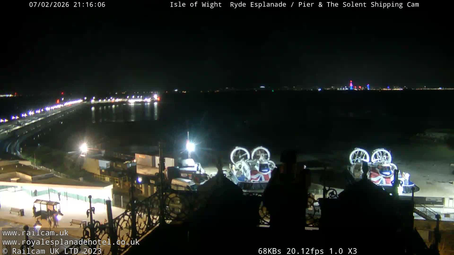 Ryde Pier & Beach Live Cam -Isle Of Wight, South East, England, United Kingdom