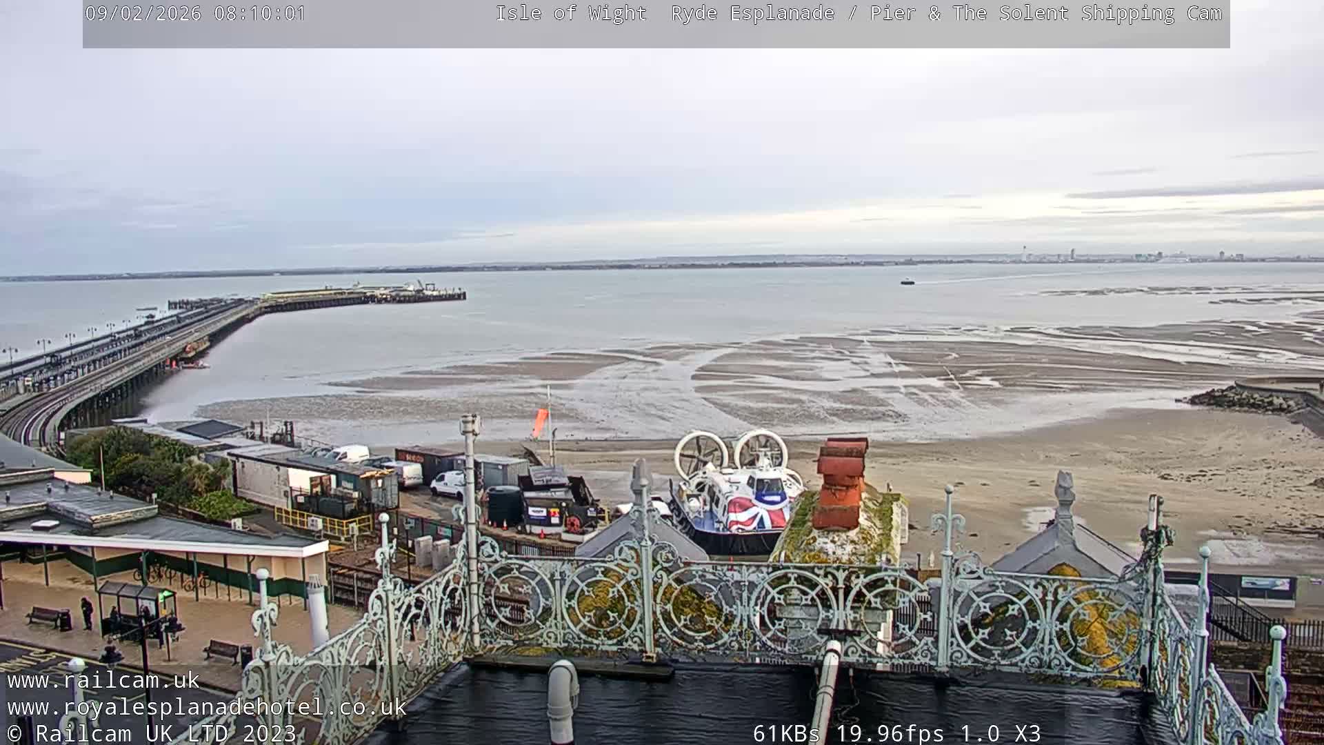 Ryde Pier & Beach Live Cam -Isle Of Wight, South East, England, United Kingdom