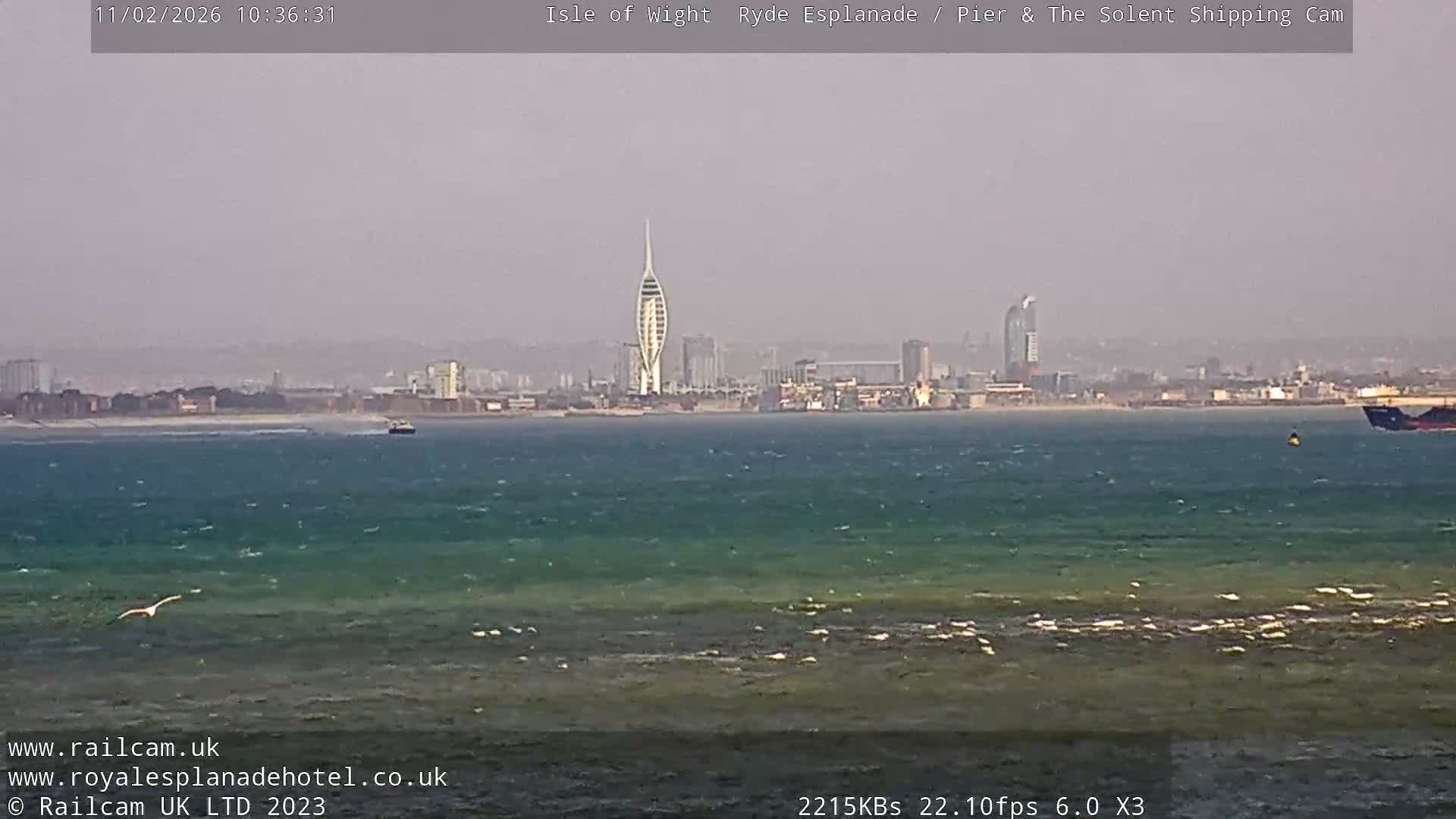 Ryde Pier & Beach Live Cam -Isle Of Wight, South East, England, United Kingdom