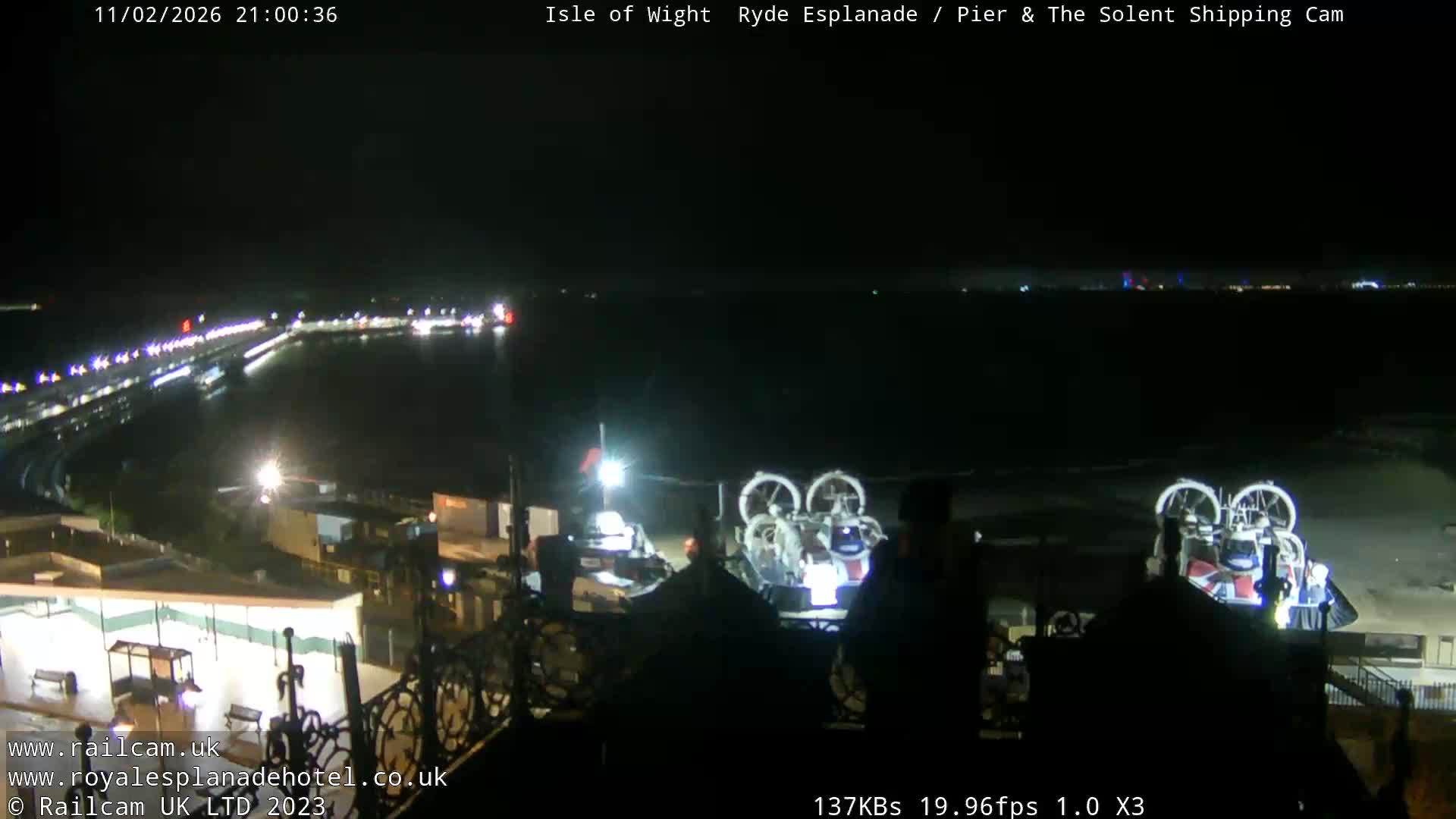 Ryde Pier & Beach Live Cam -Isle Of Wight, South East, England, United Kingdom