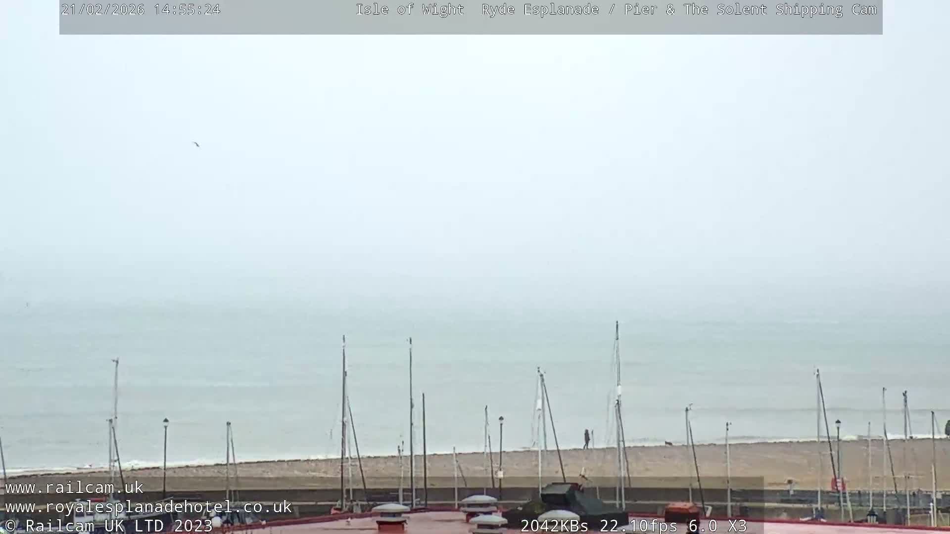 Ryde Pier & Beach Live Cam -Isle Of Wight, South East, England, United Kingdom