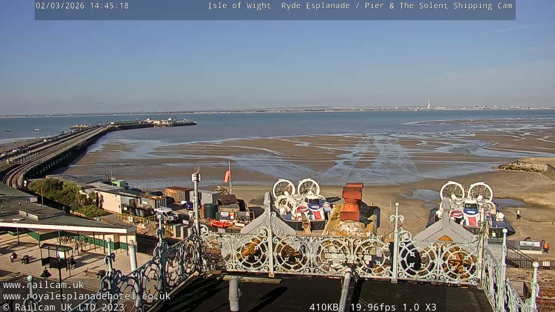 Ryde Pier & Beach Live Cam -Isle Of Wight, South East, England, United Kingdom