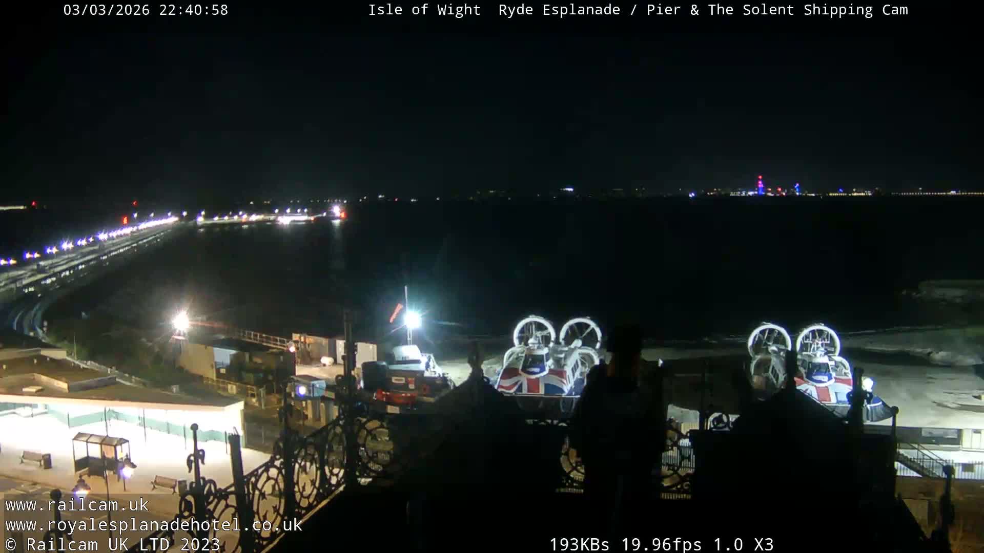 Ryde Pier & Beach Live Cam -Isle Of Wight, South East, England, United Kingdom